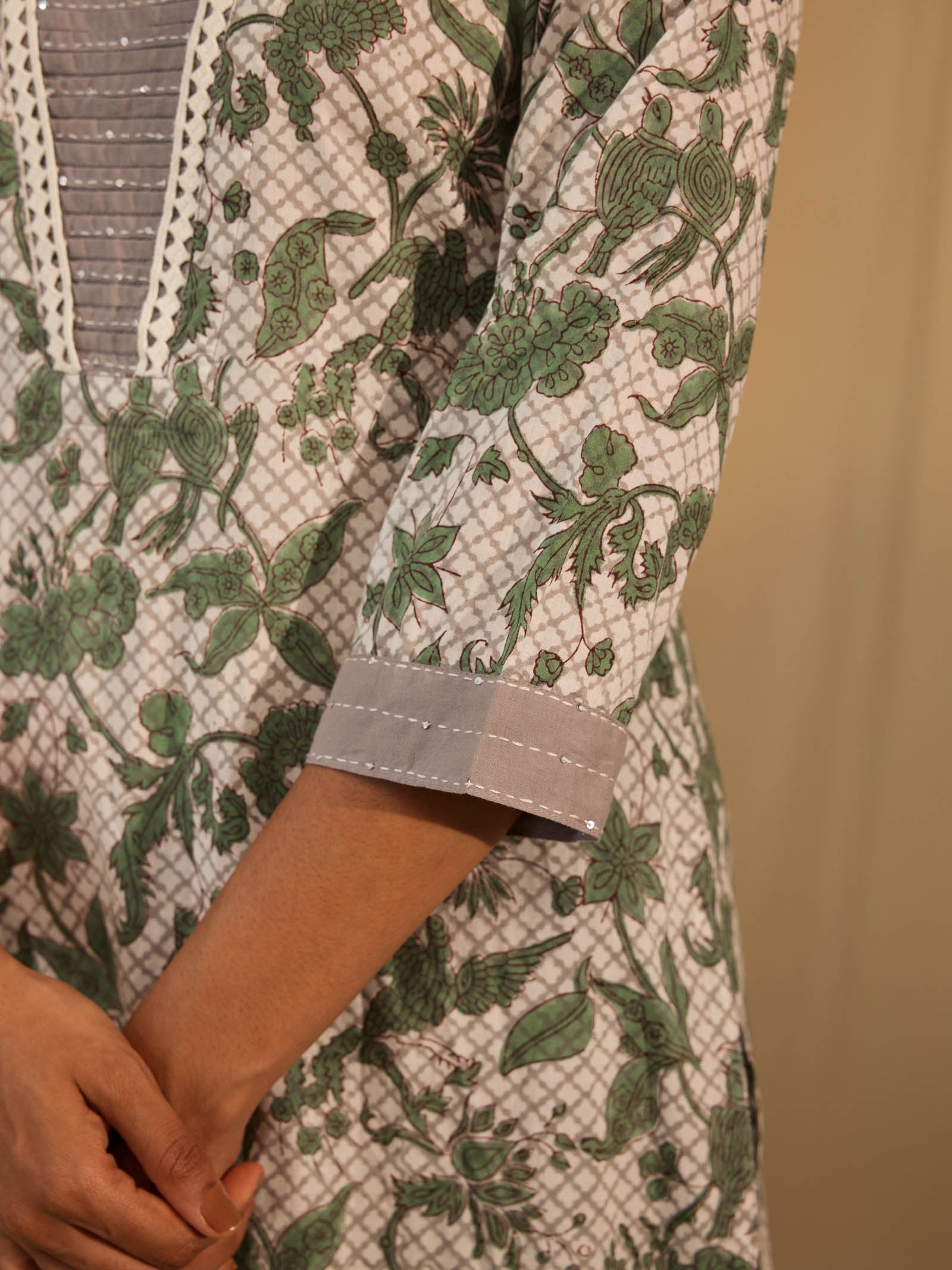 Parakeets Cotton Kurta