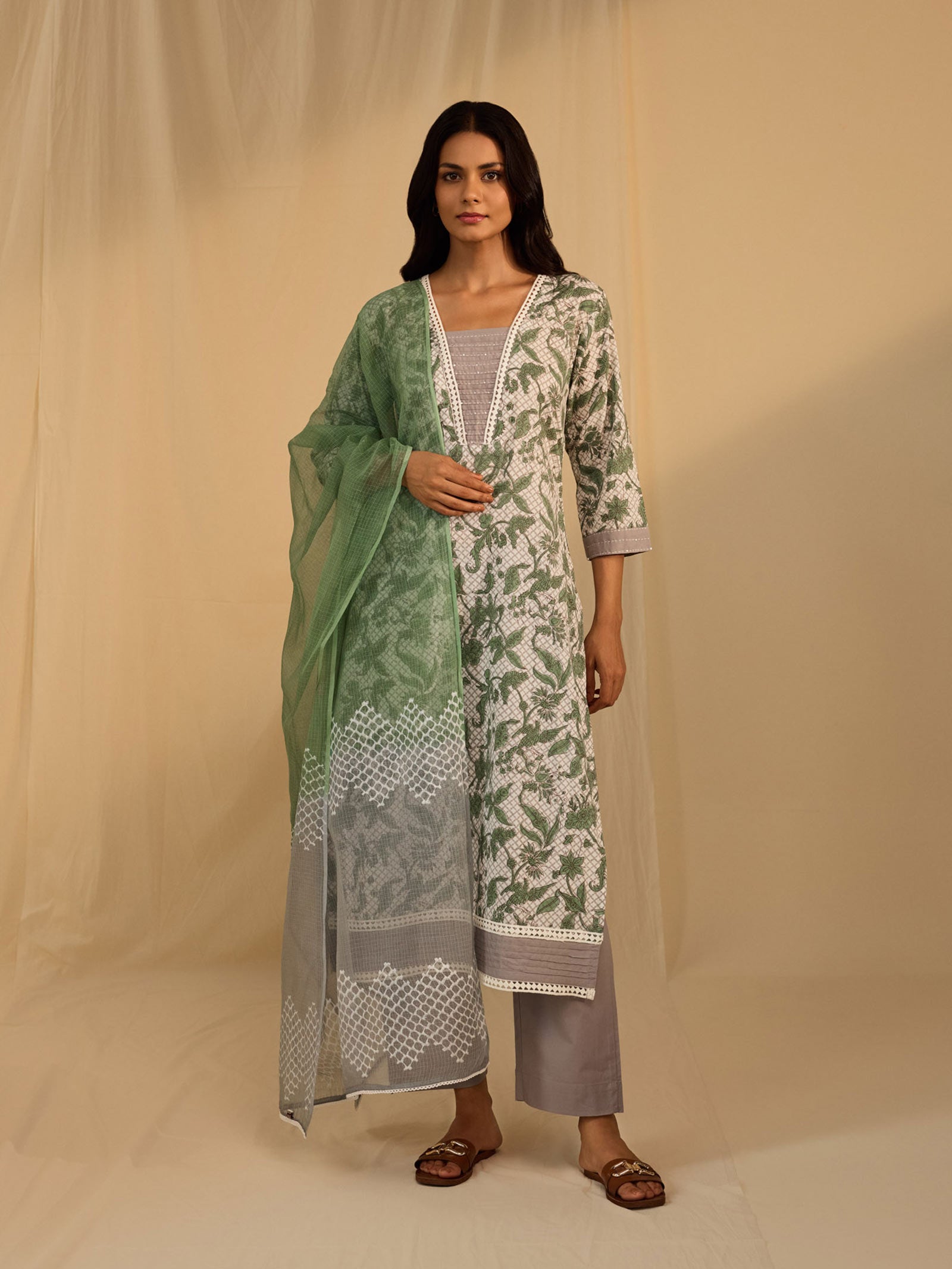 Parakeets Kota Dupatta
