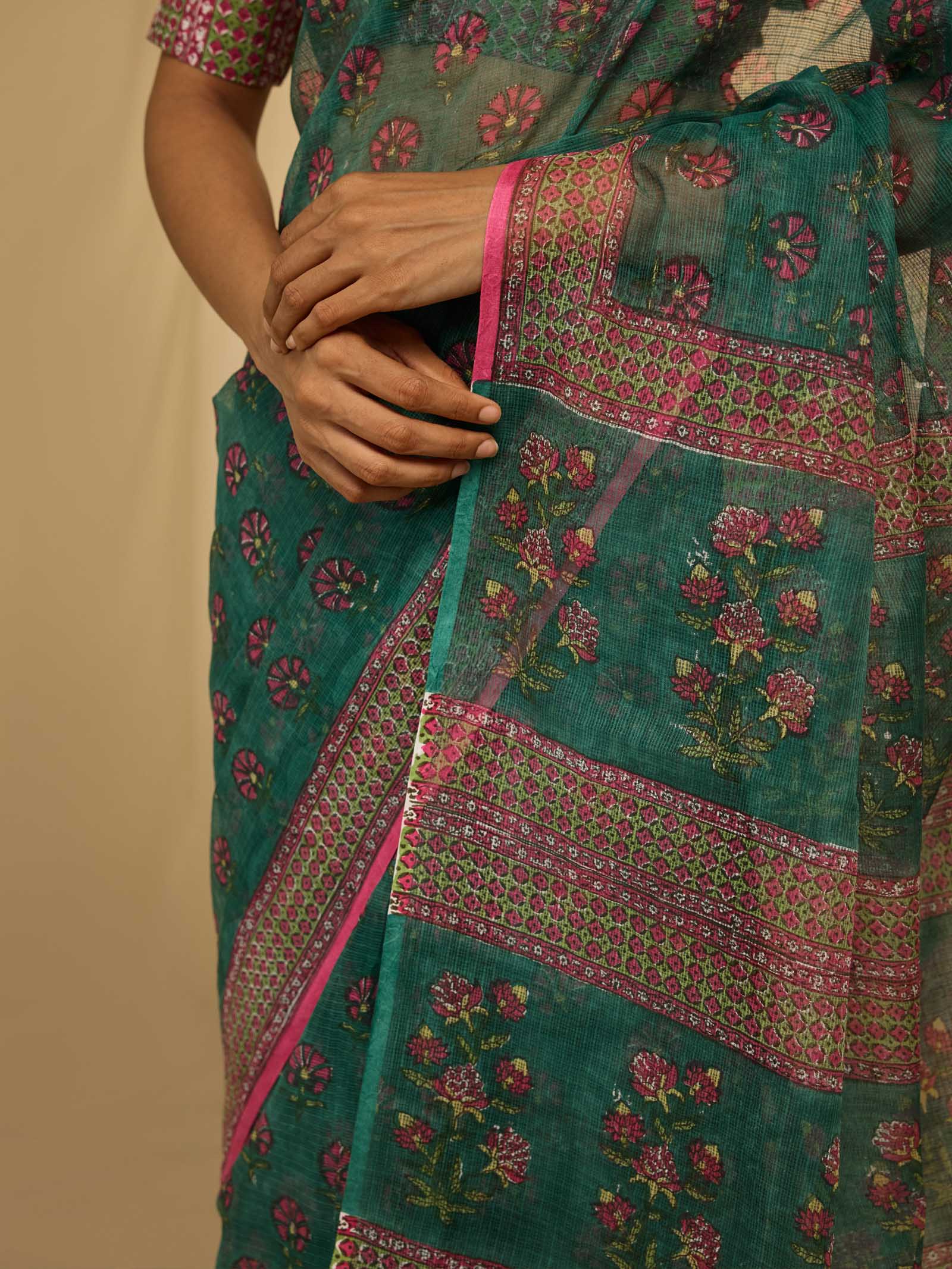 Emerald Kota Saree