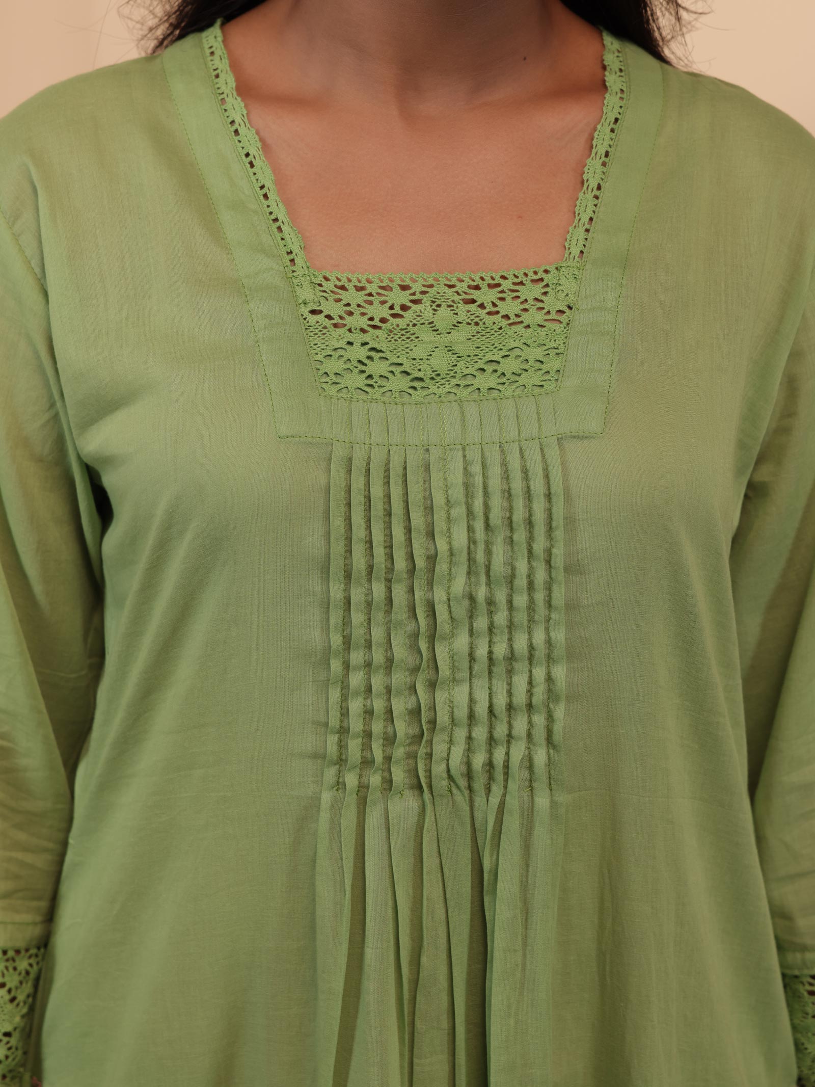 Nettle Green Voile Kurta