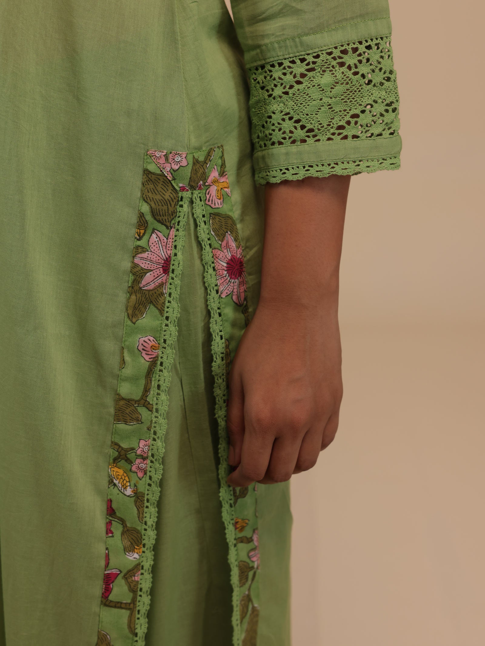 Nettle Green Voile Kurta