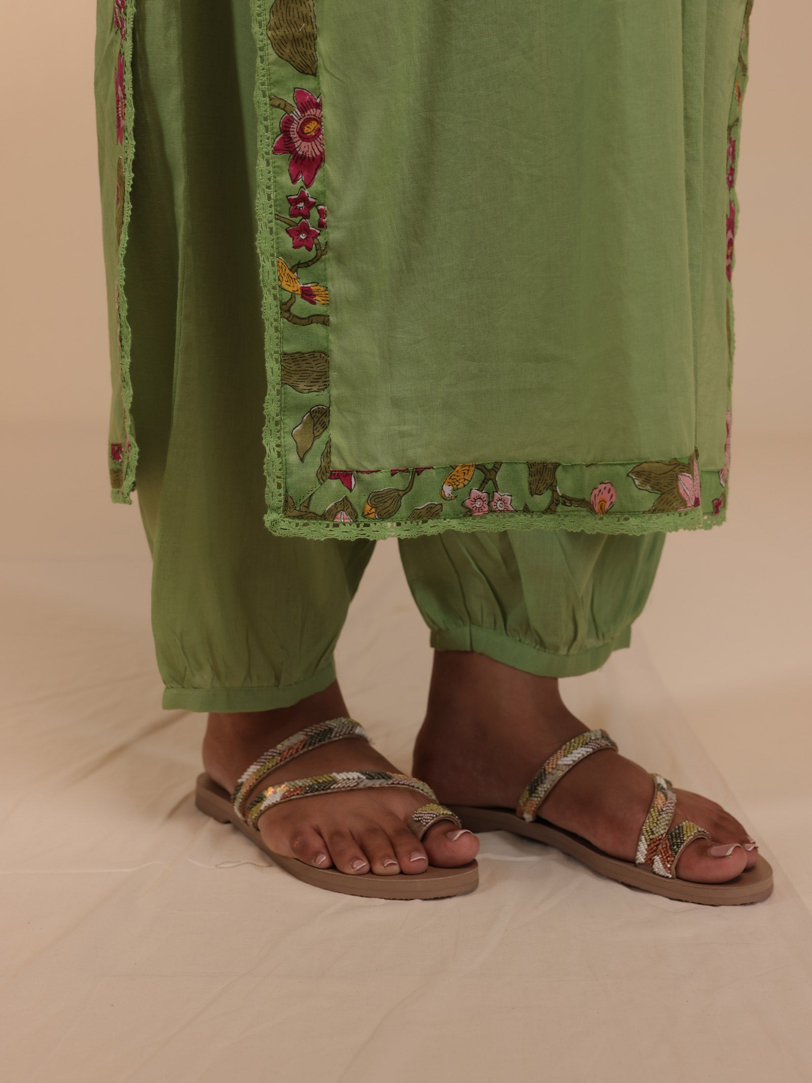Nettle Green Voile Kurta