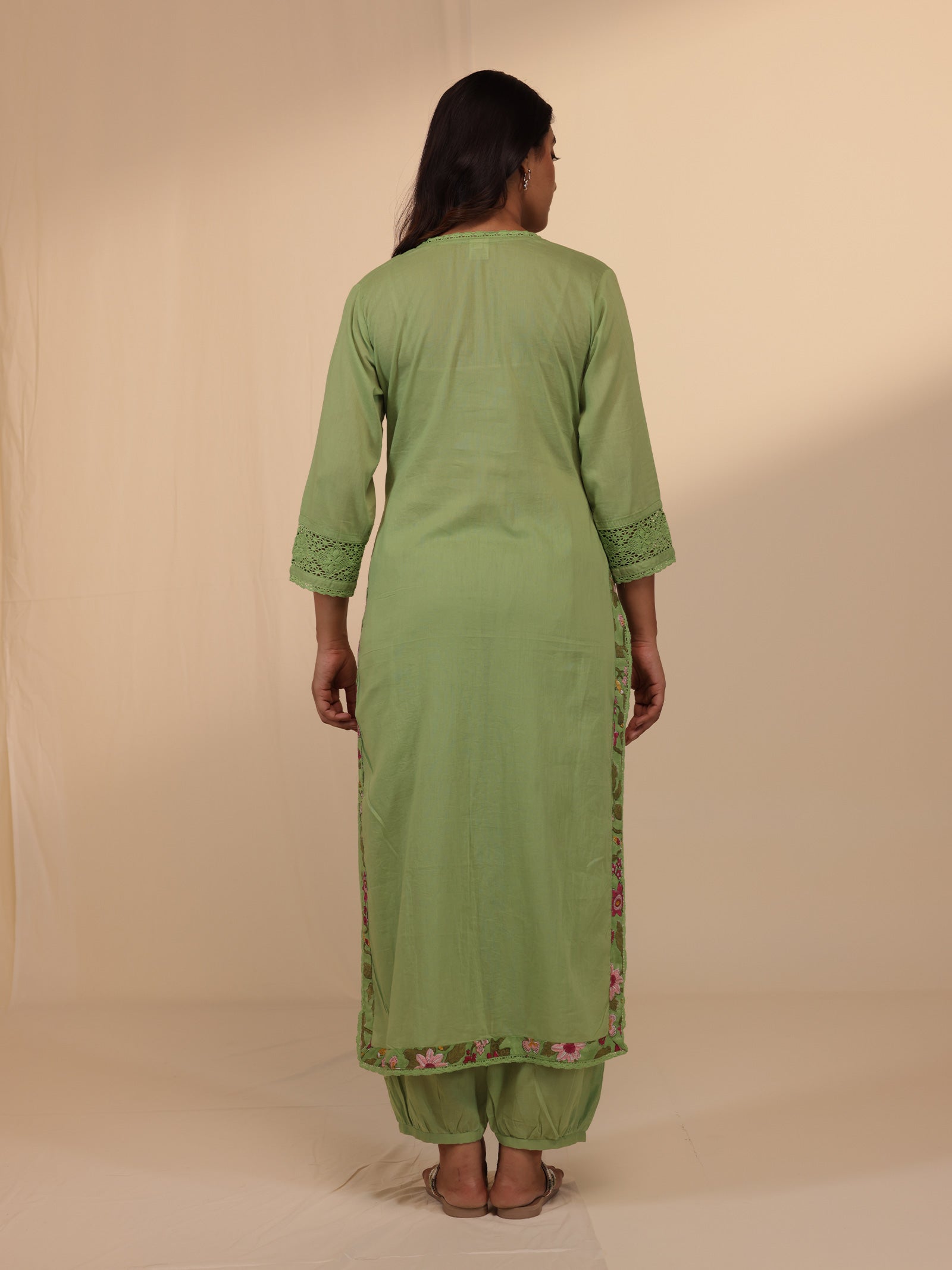 Nettle Green Voile Kurta