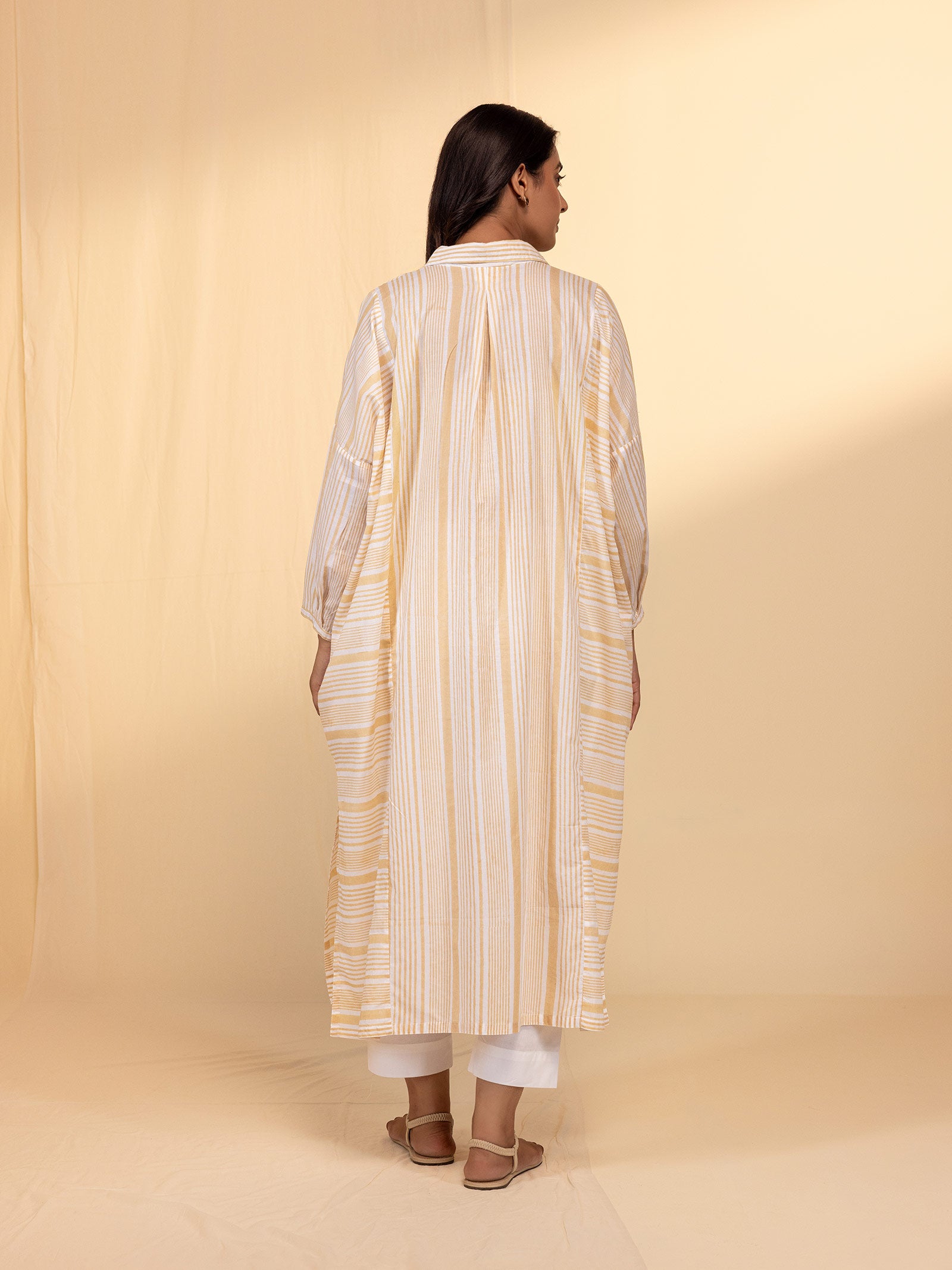 Sunset Stripe Cotton Kurta
