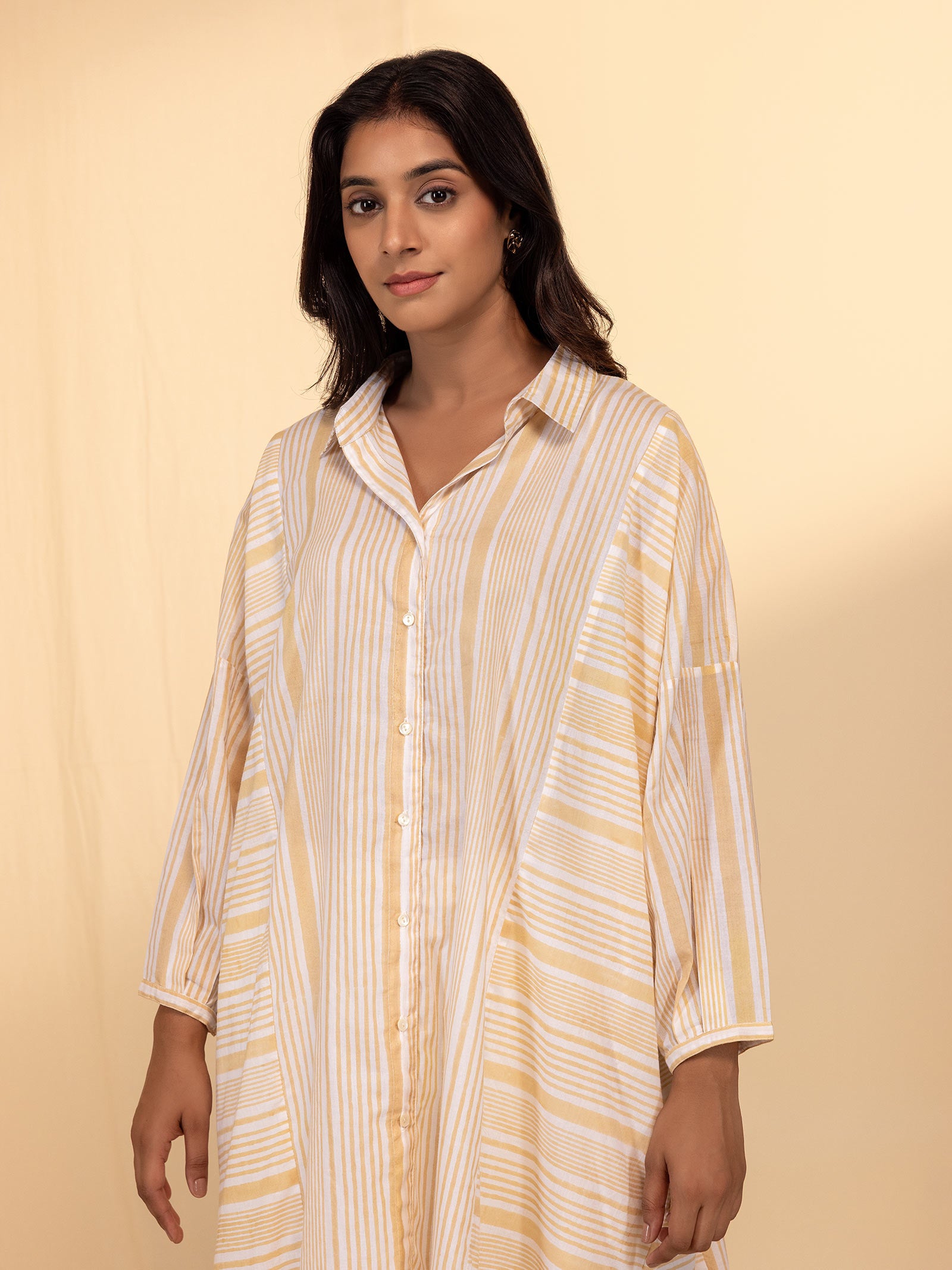 Sunset Stripe Cotton Kurta