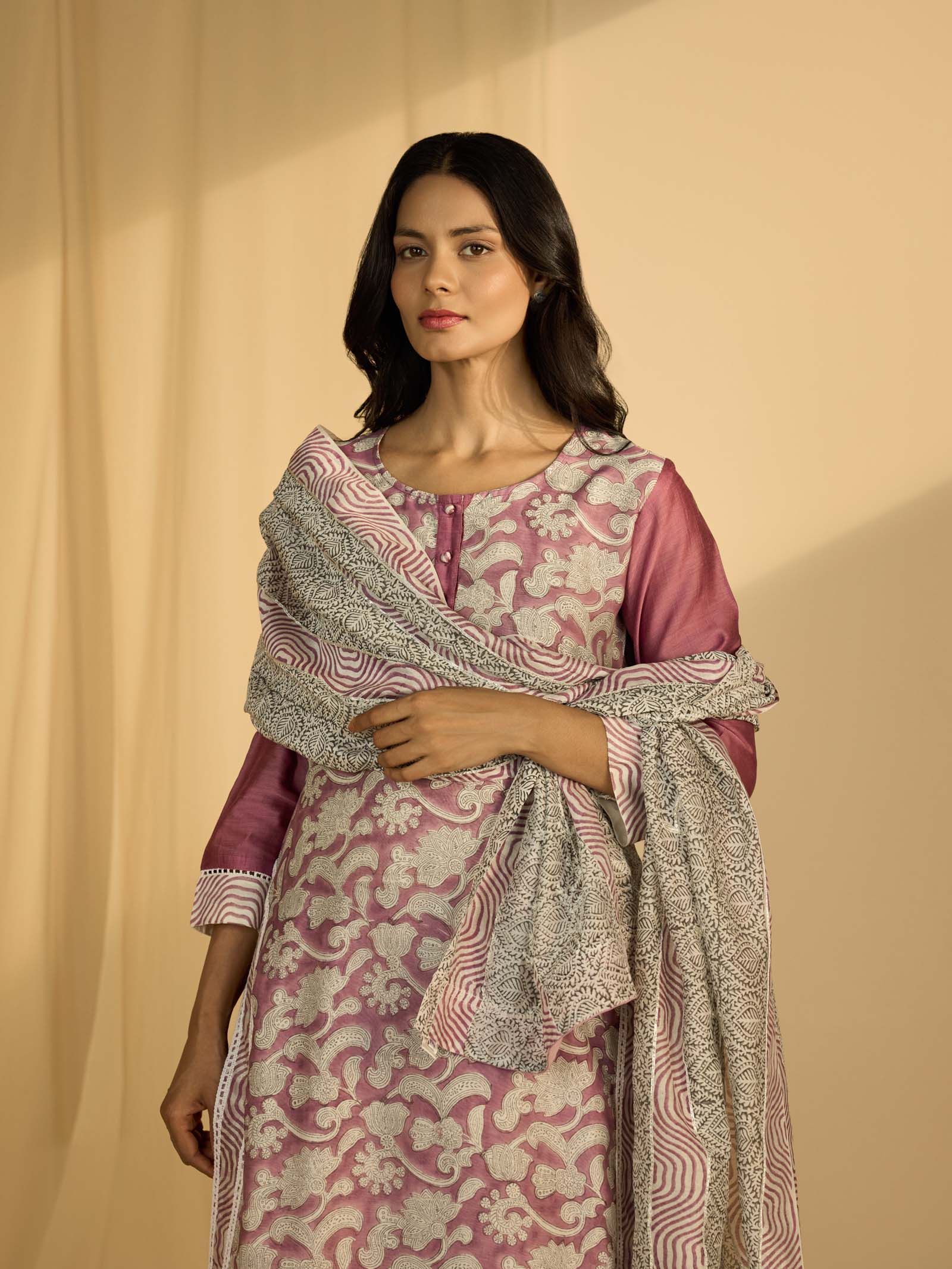 Amethyst Flower Chanderi Dupatta