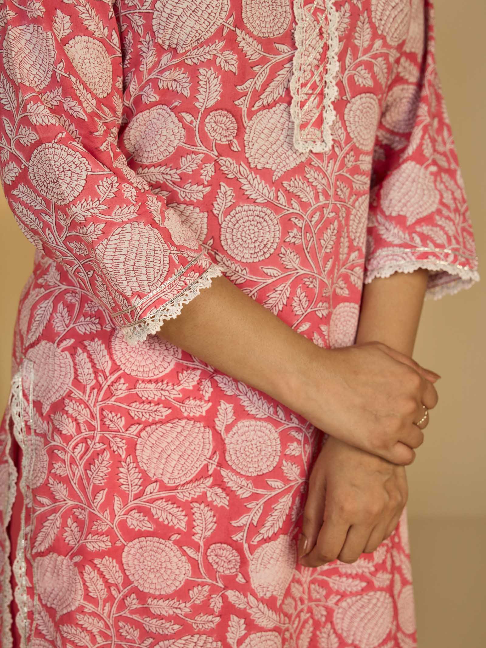 Too Pink Cotton Kurta