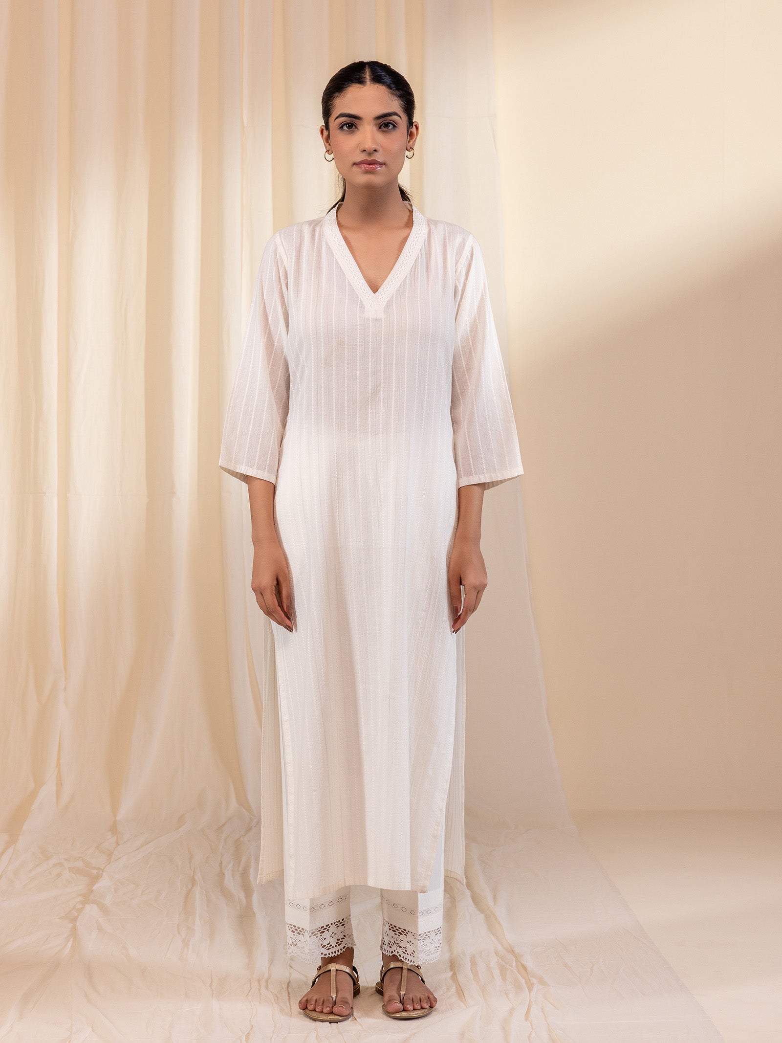 Skin Tones Almond Cotton Kurta