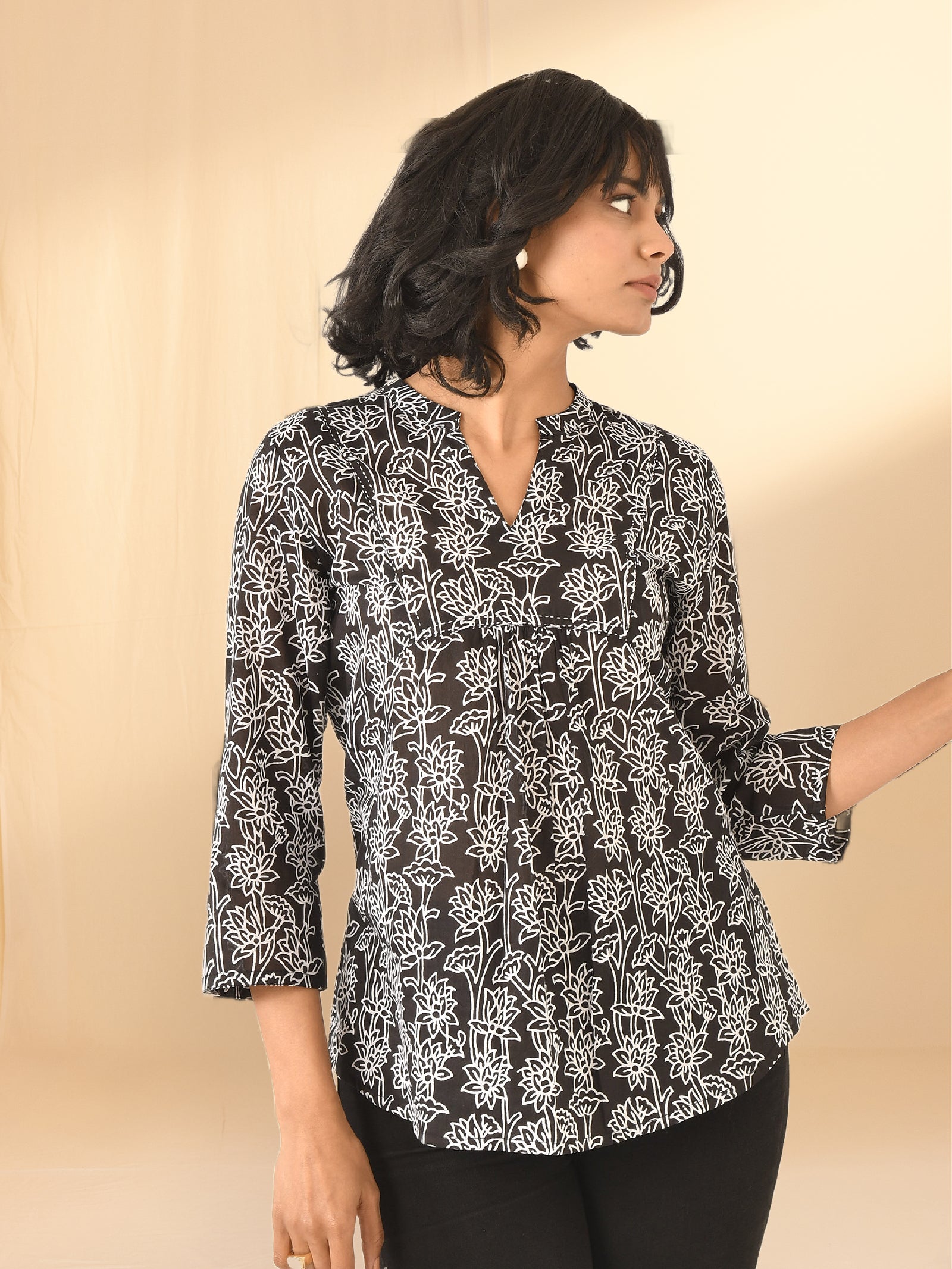 Floral Voile Kurti