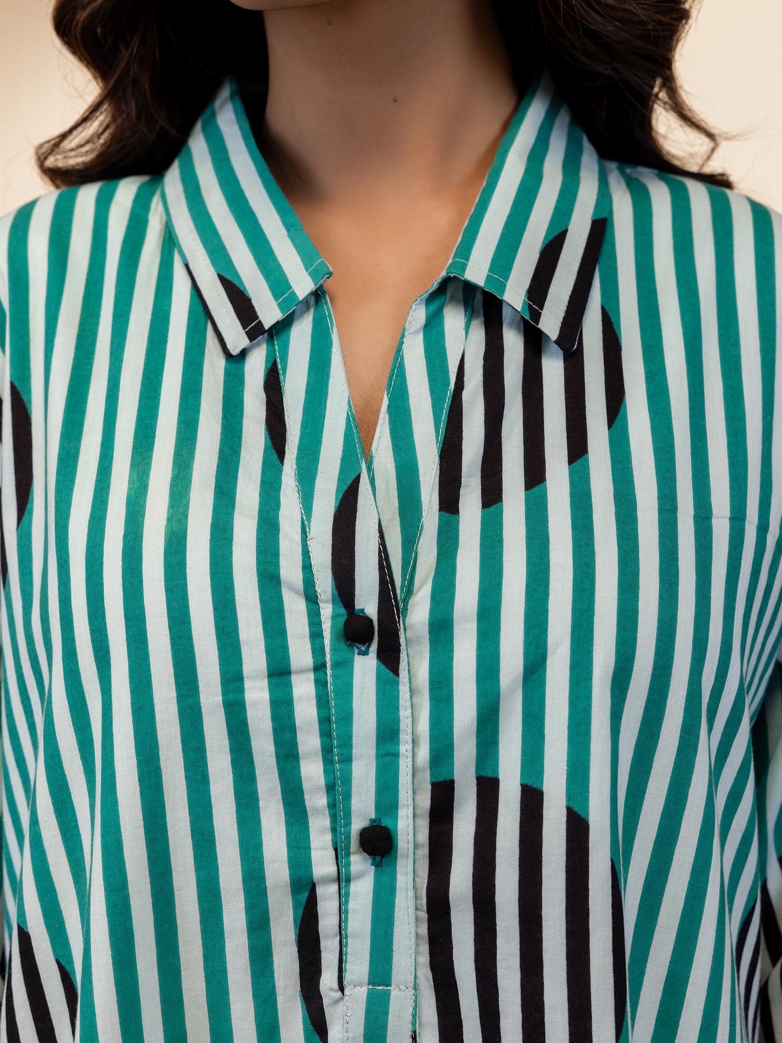 Colour Chrome Malachite Cotton Dress