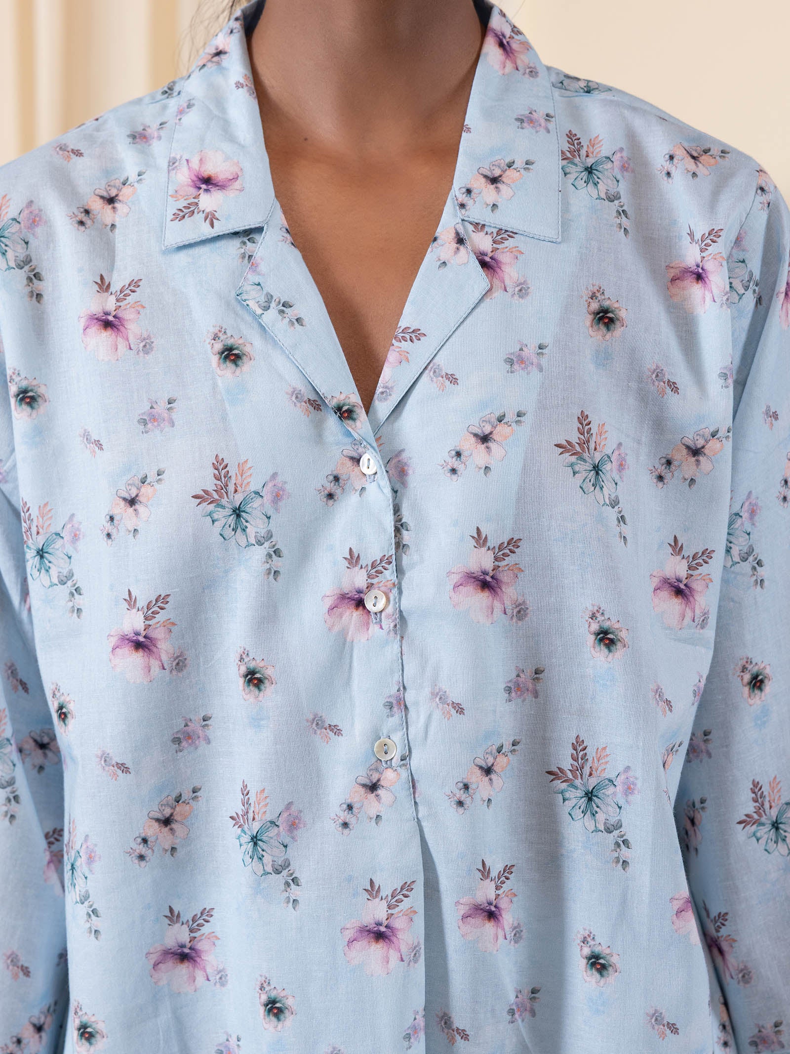 Serene Bloom Voile Night Suit