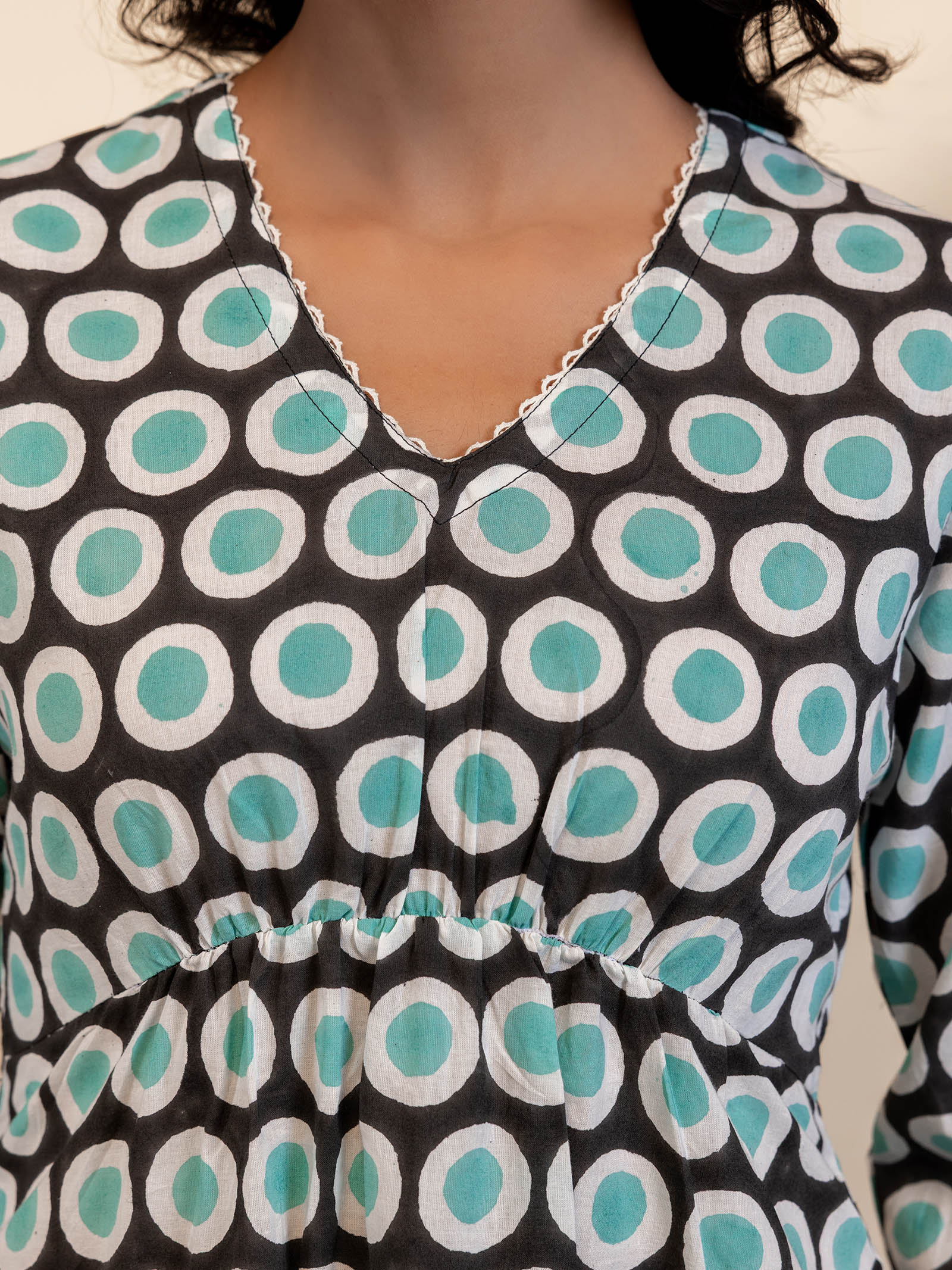 Colour Chrome Turquoise Cotton Dress