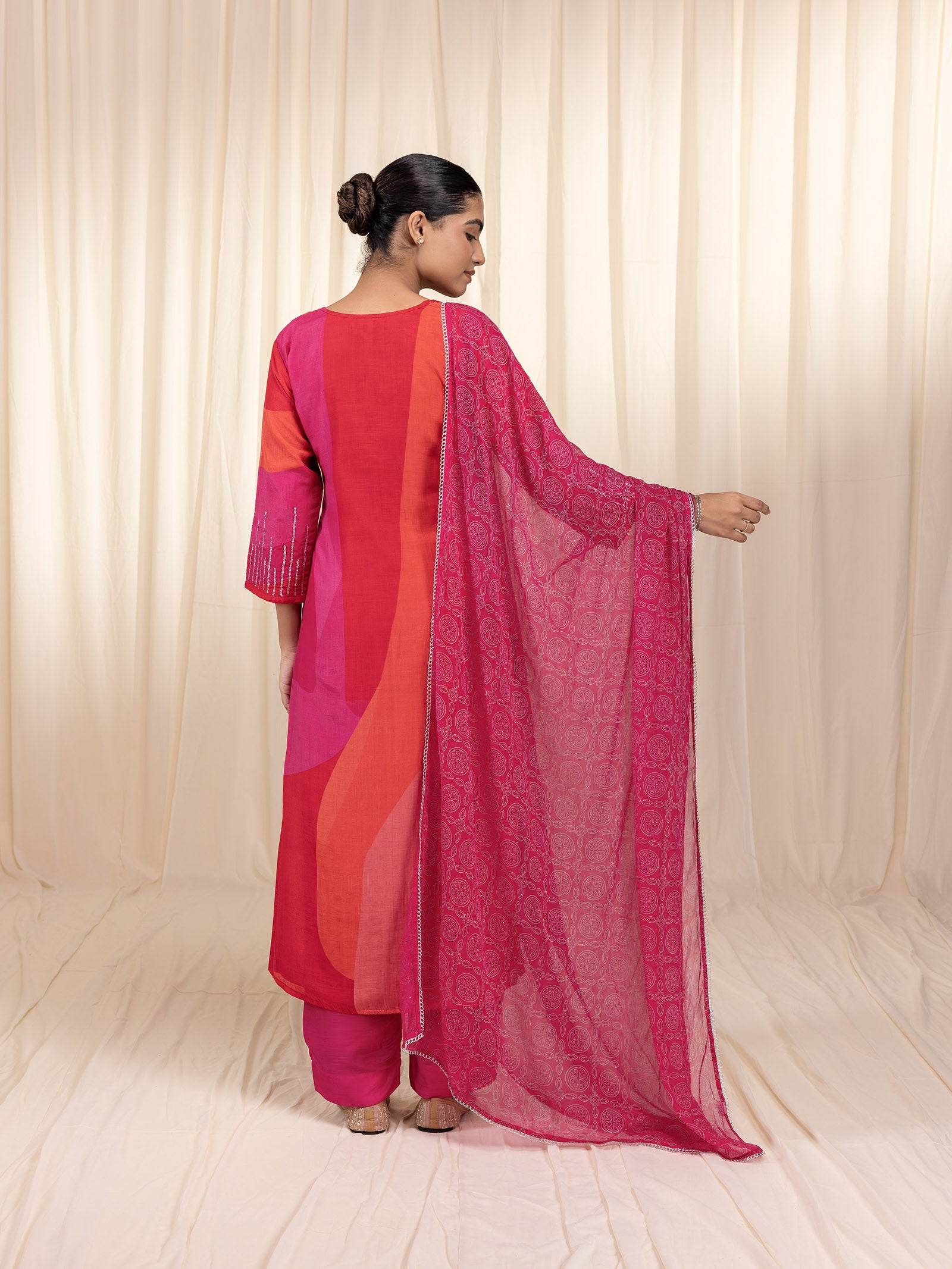 Rosy Tango Chiffon Dupatta