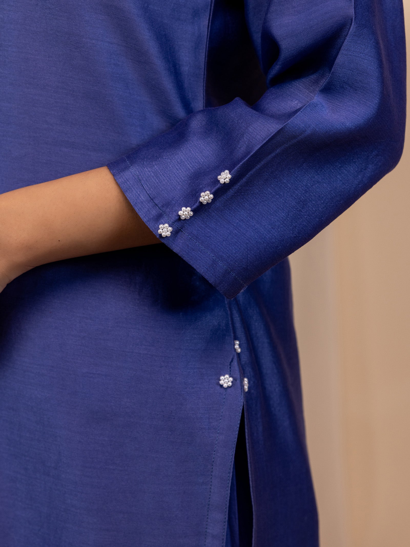 Celebration Purple Chanderi Kurta