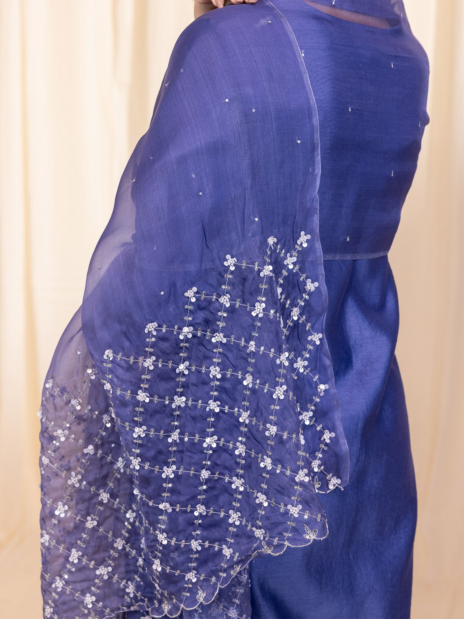 Celebration Purple Organza Dupatta