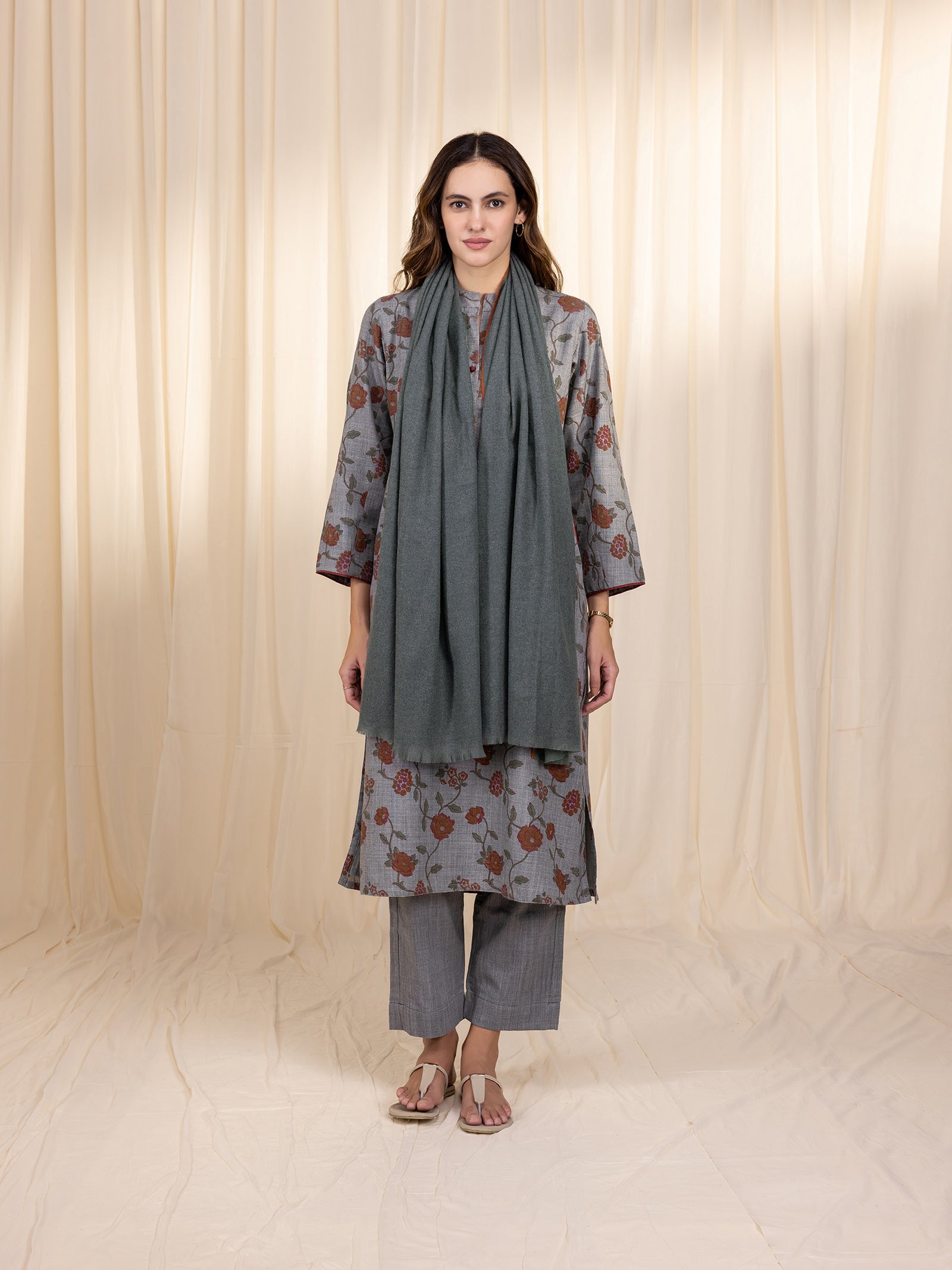 Grey Wool Kurta