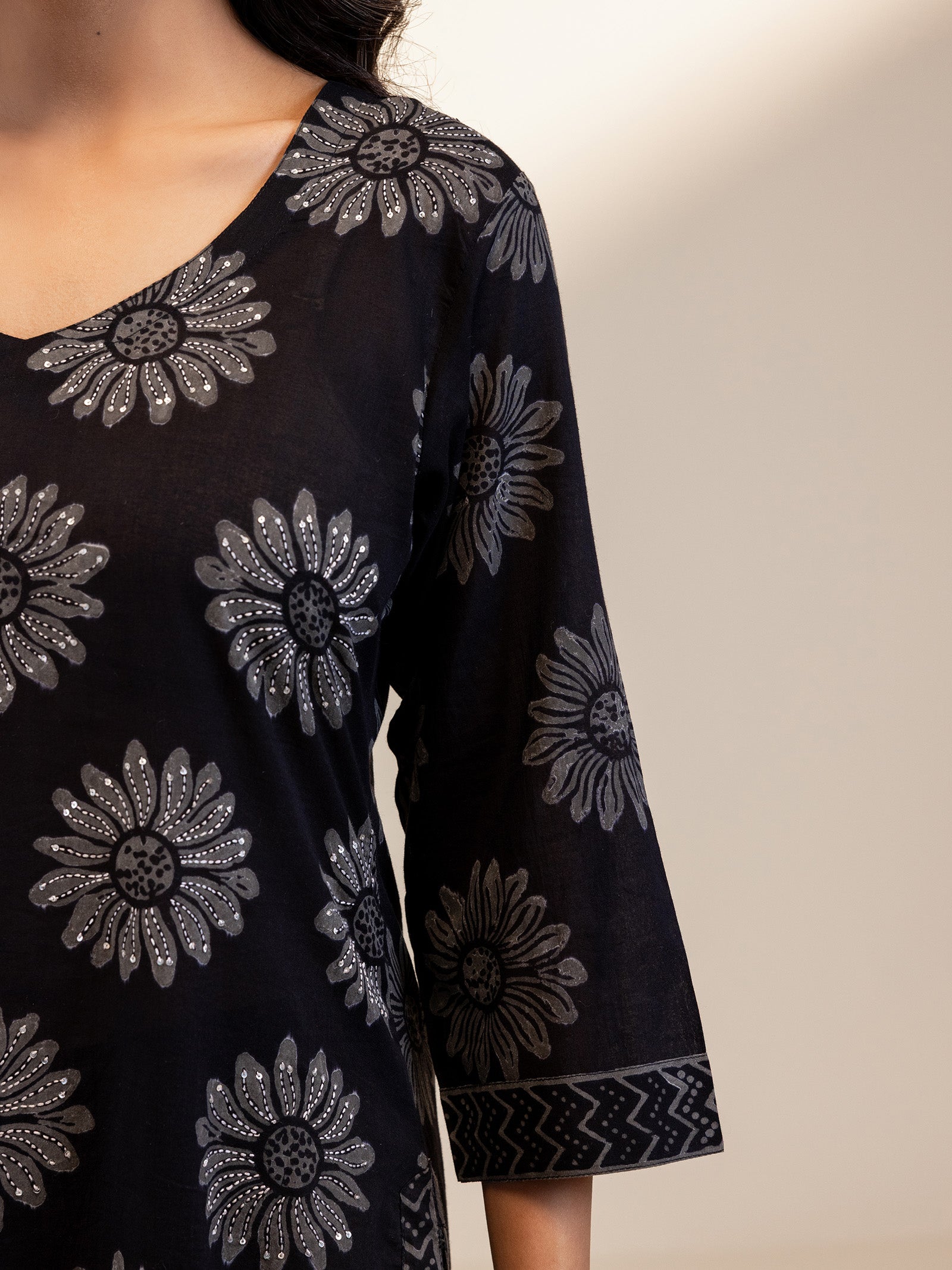 Bg Sunflower Cotton Kurta