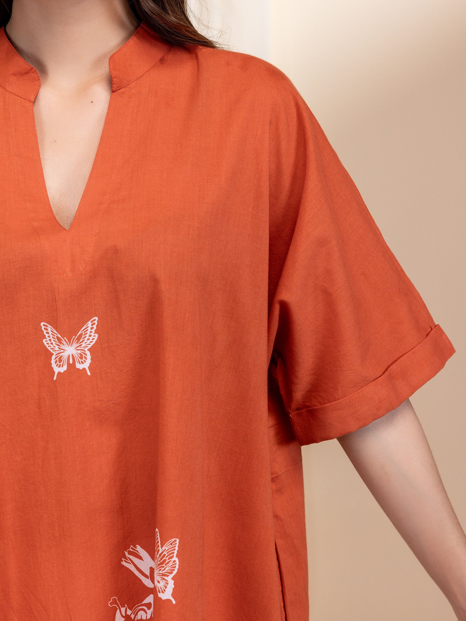 Bricks and Butterflies Cotton Tunic