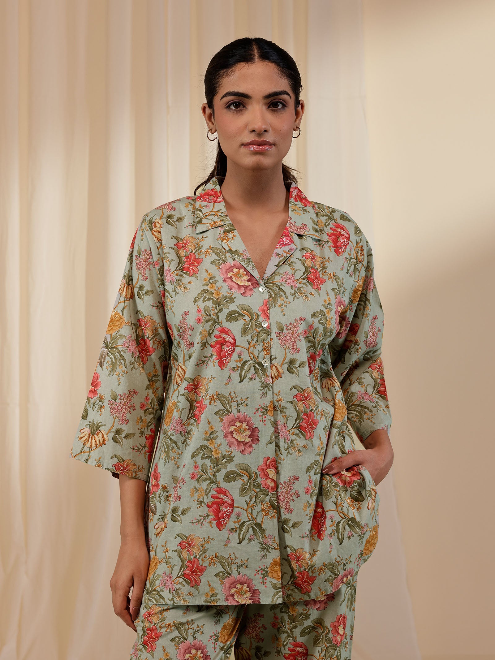 Rosewood Cotton Night Suit