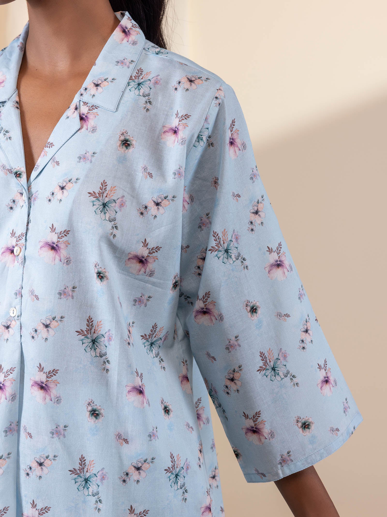 Serene Bloom Voile Night Suit