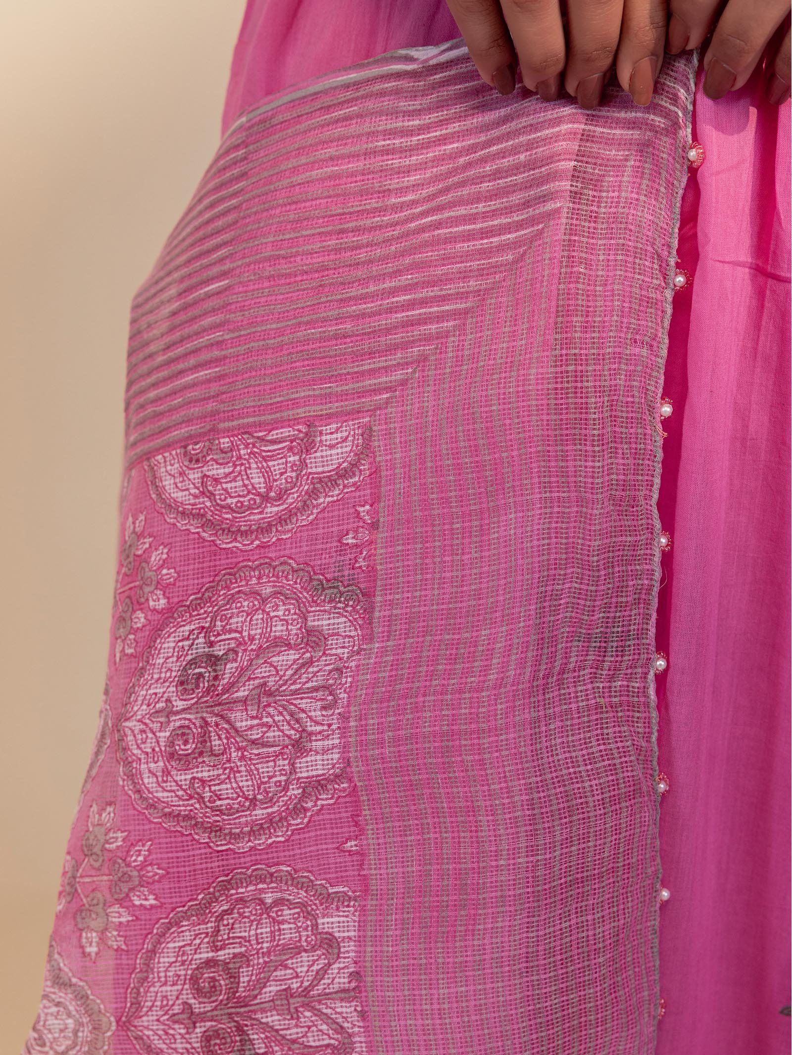 The Artisans Blush Kota Dupatta