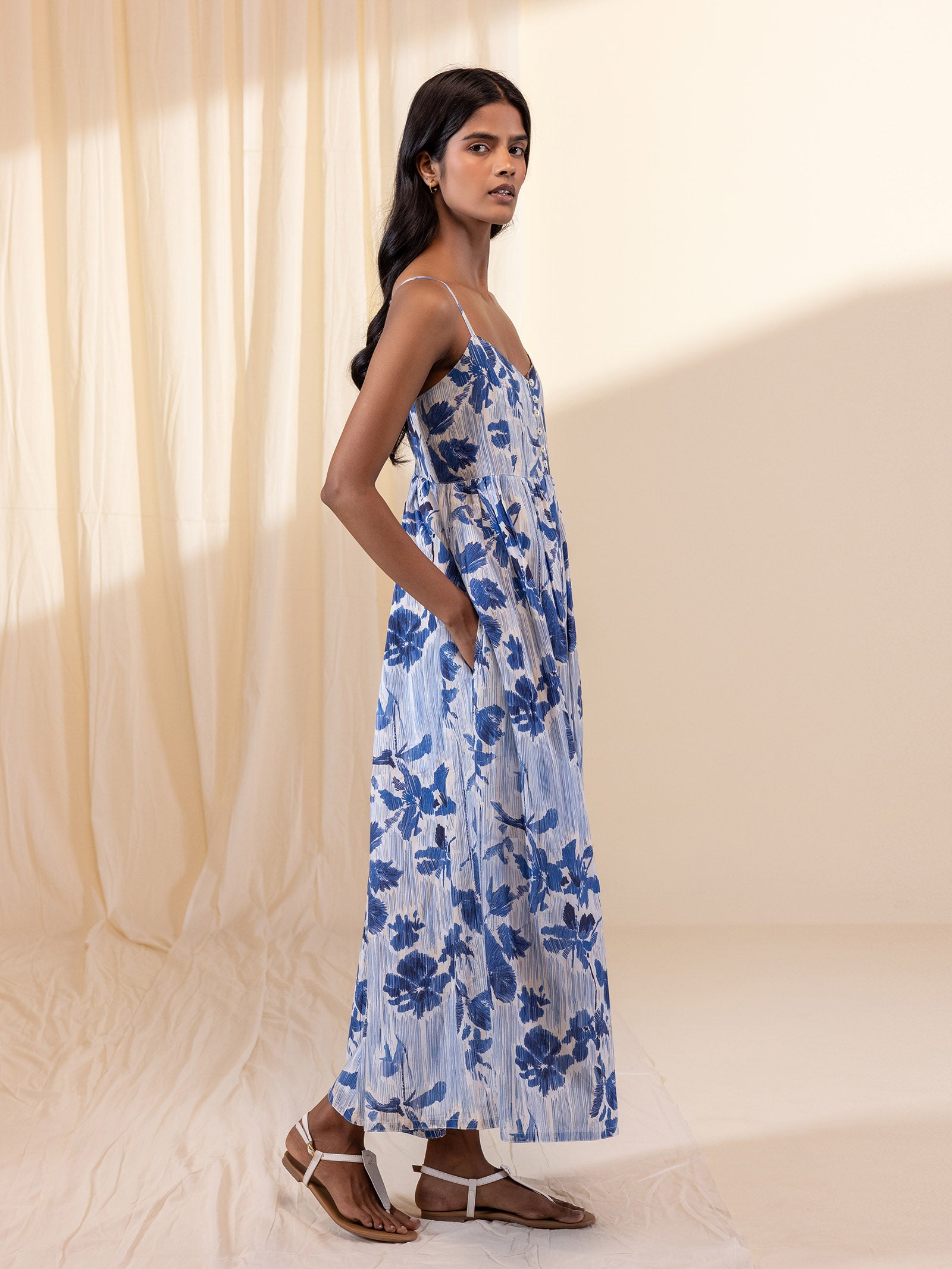 Blue Threads Cotton Dress