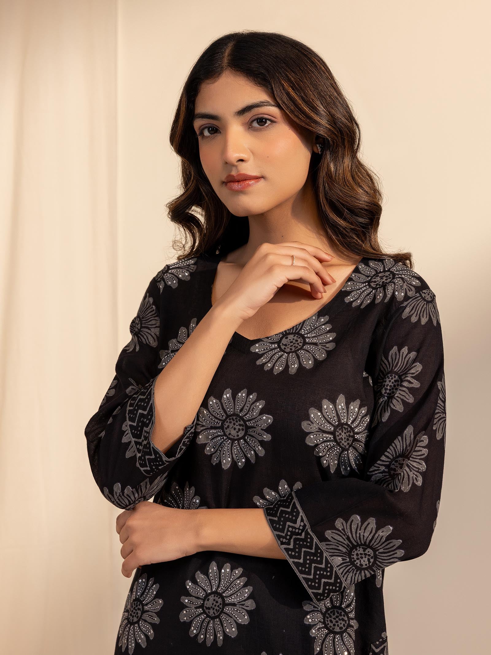 Bg Sunflower Cotton Kurta