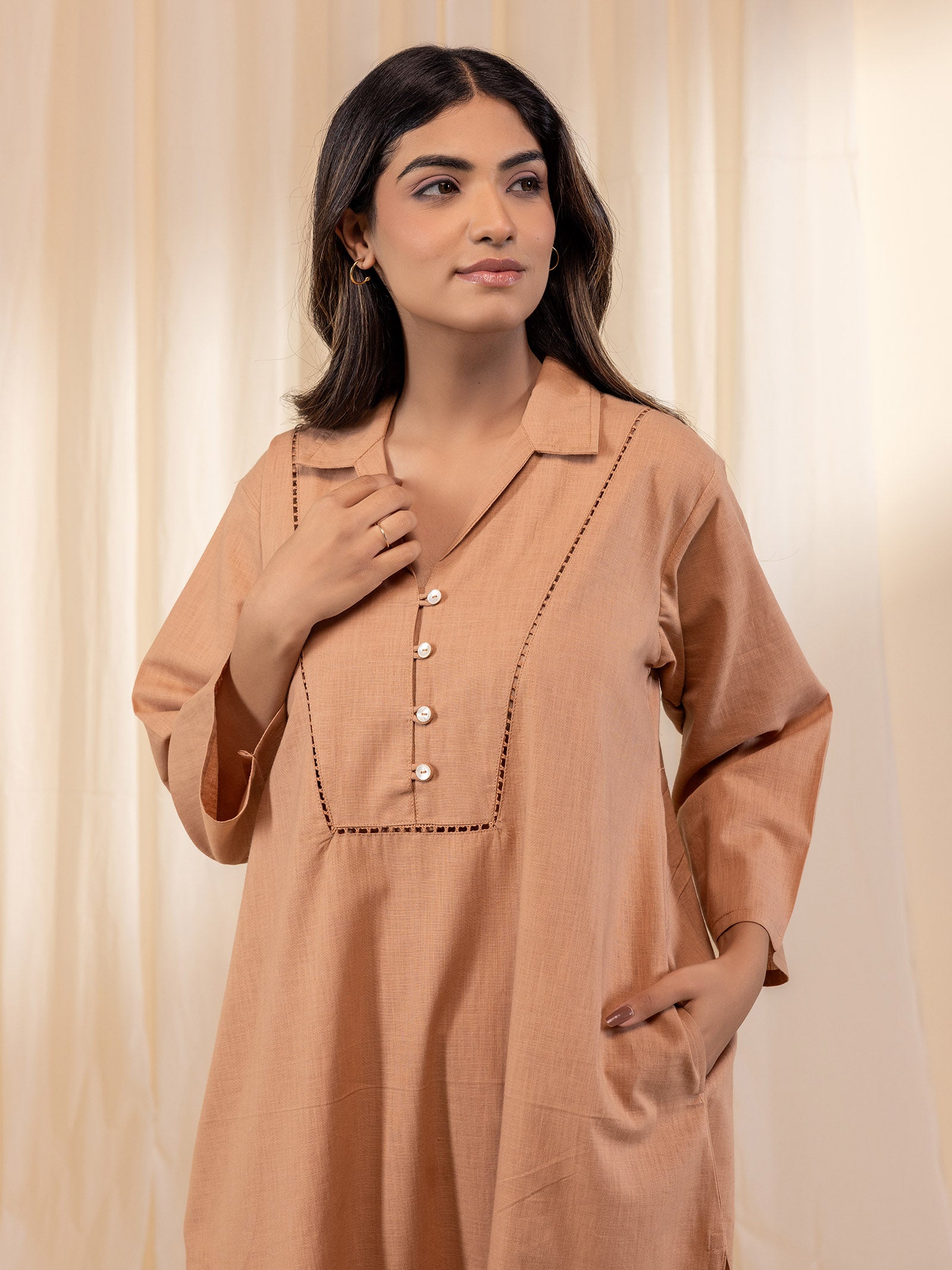 Skin Tones Cinnamon Cotton Kurta