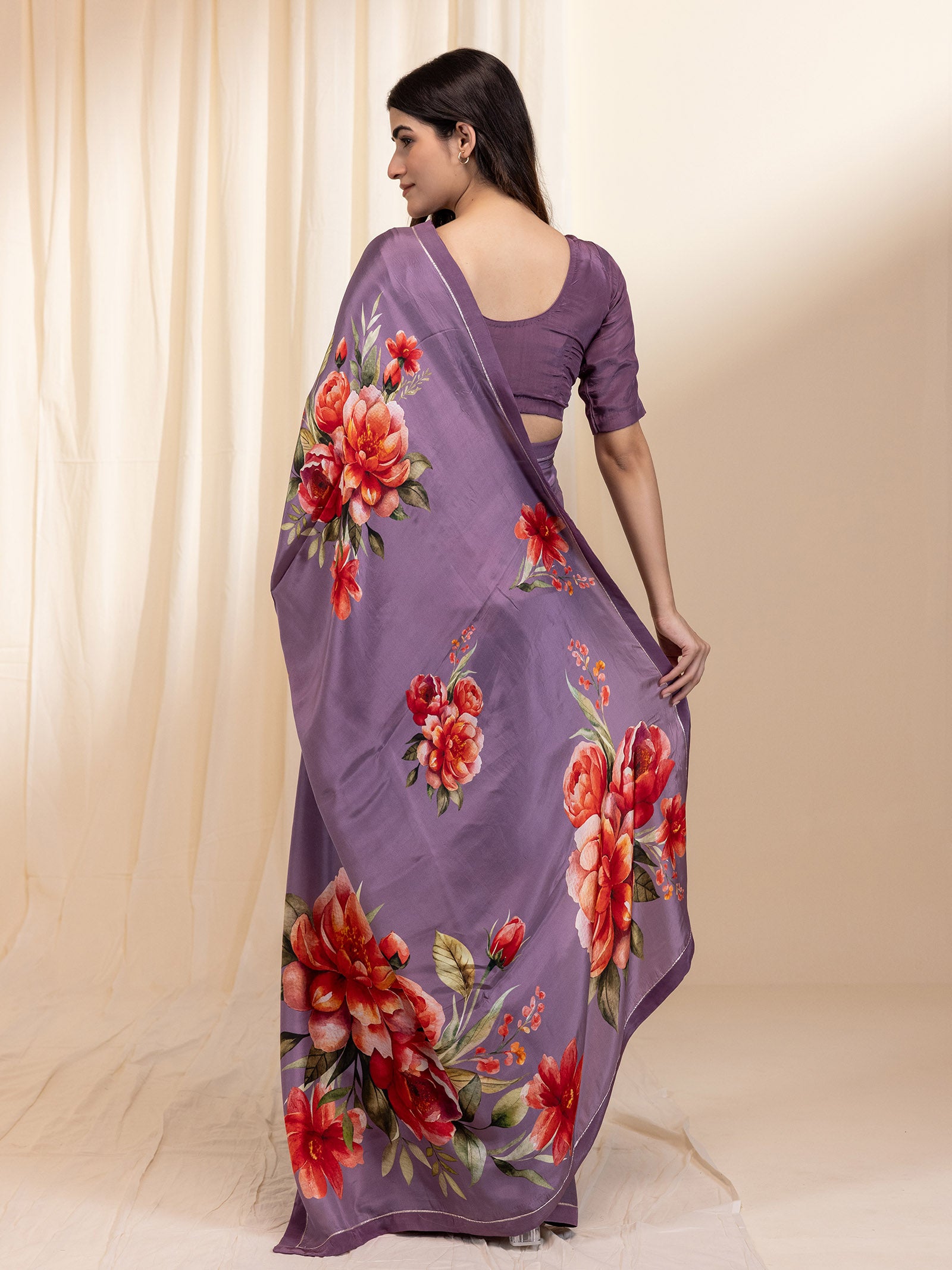Mauve 2025 Silk Saree