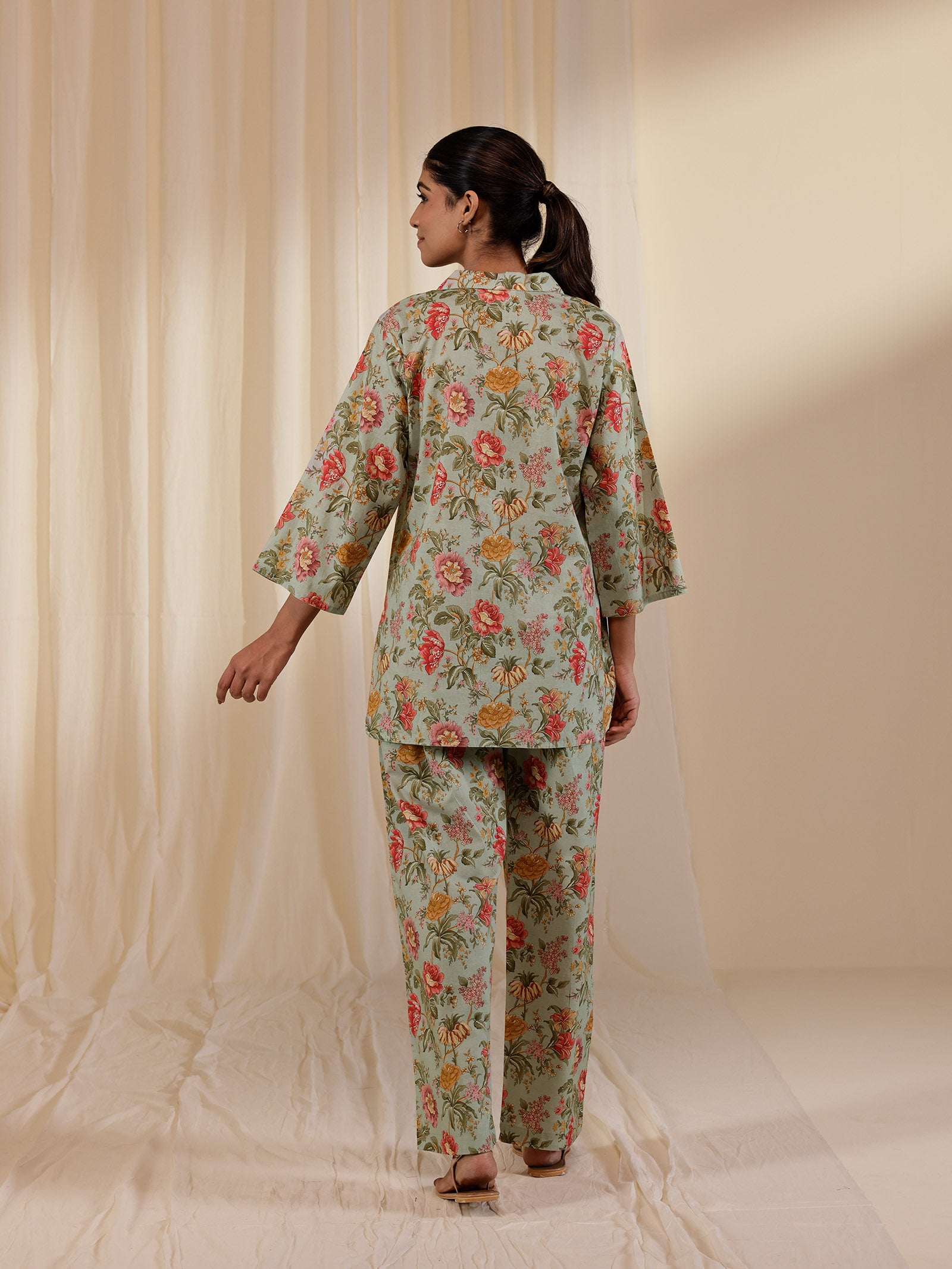 Rosewood Cotton Night Suit