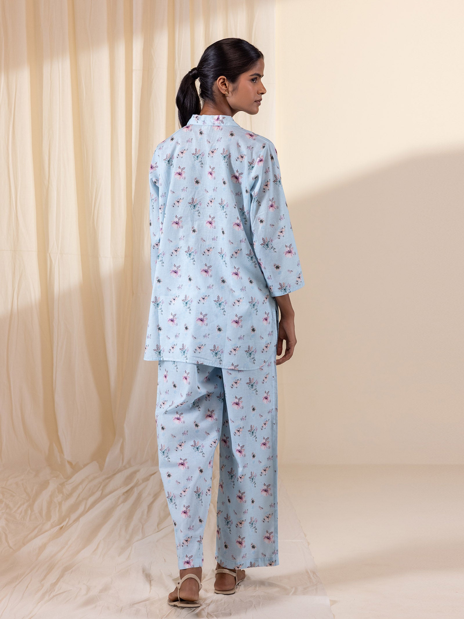 Serene Bloom Voile Night Suit