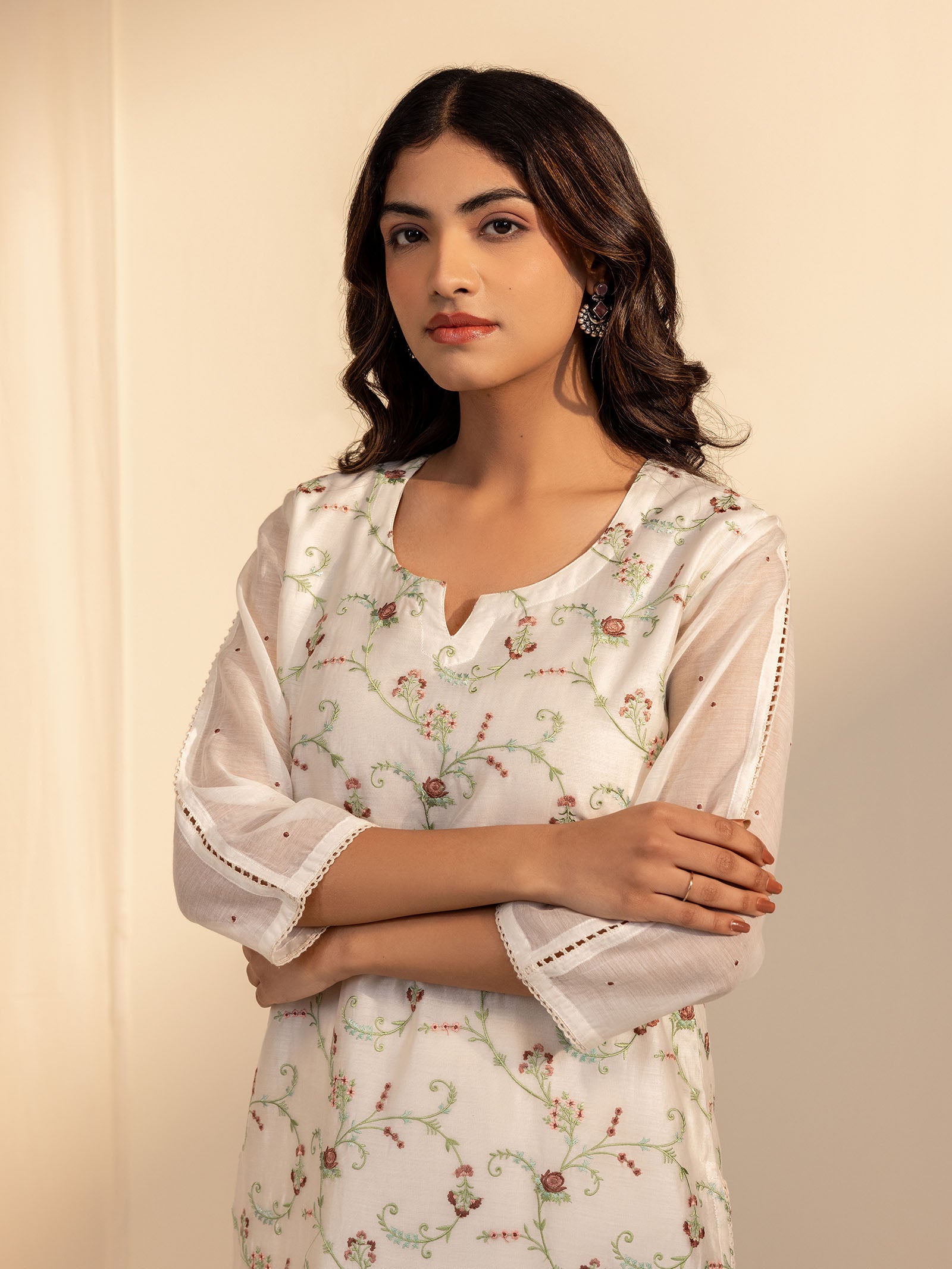 Skin Tones Ivory Chanderi Kurta