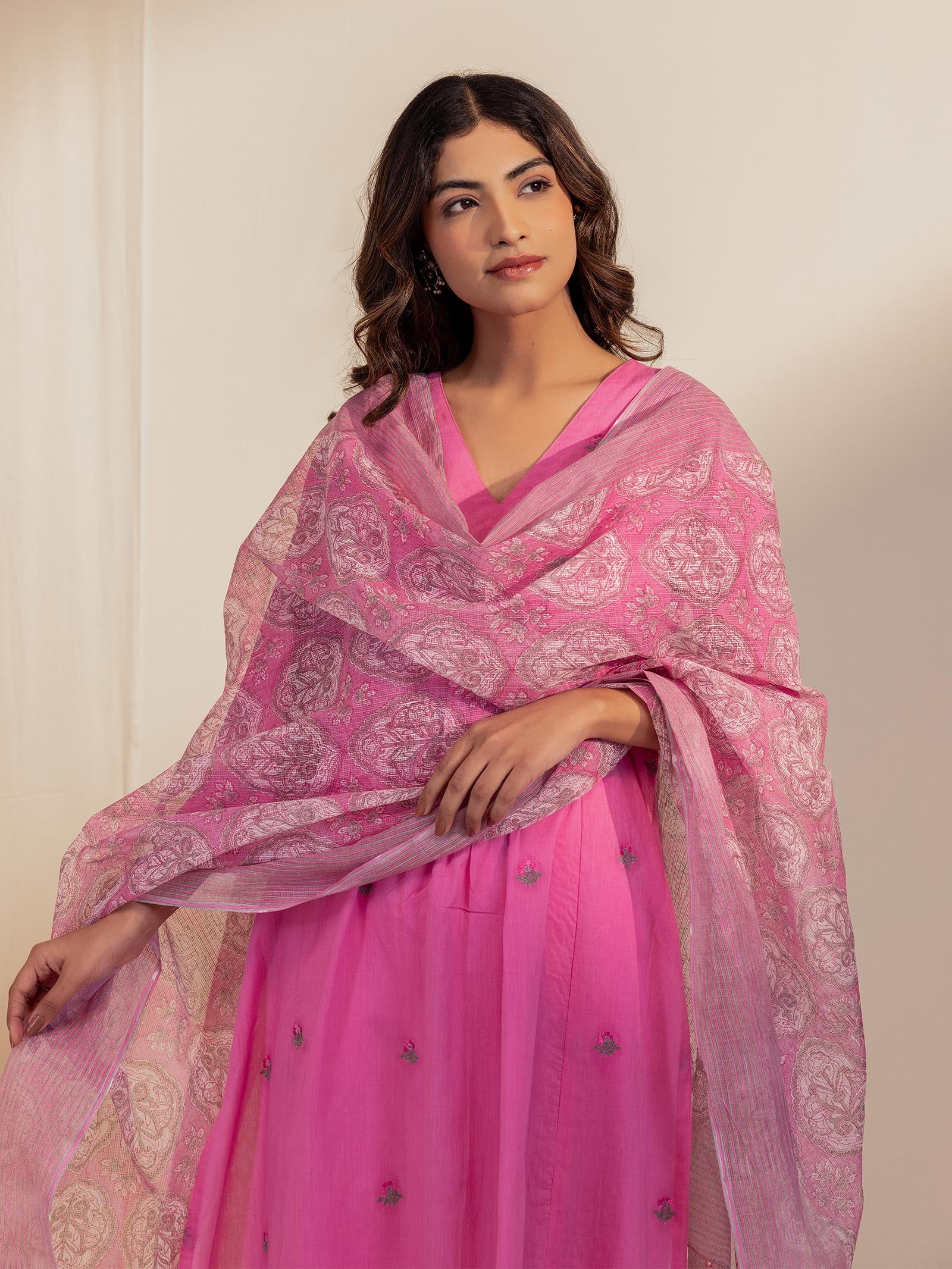 The Artisans Blush Kota Dupatta