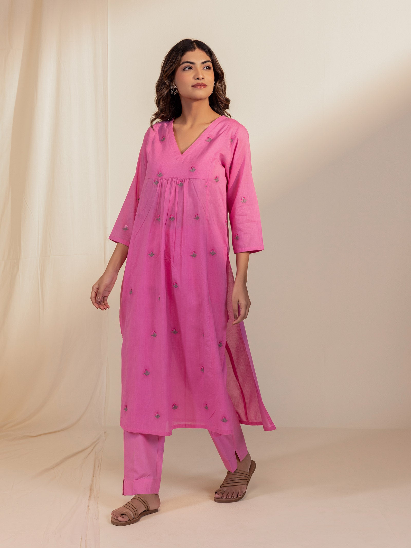 The Artisans Blush Voile Kurta