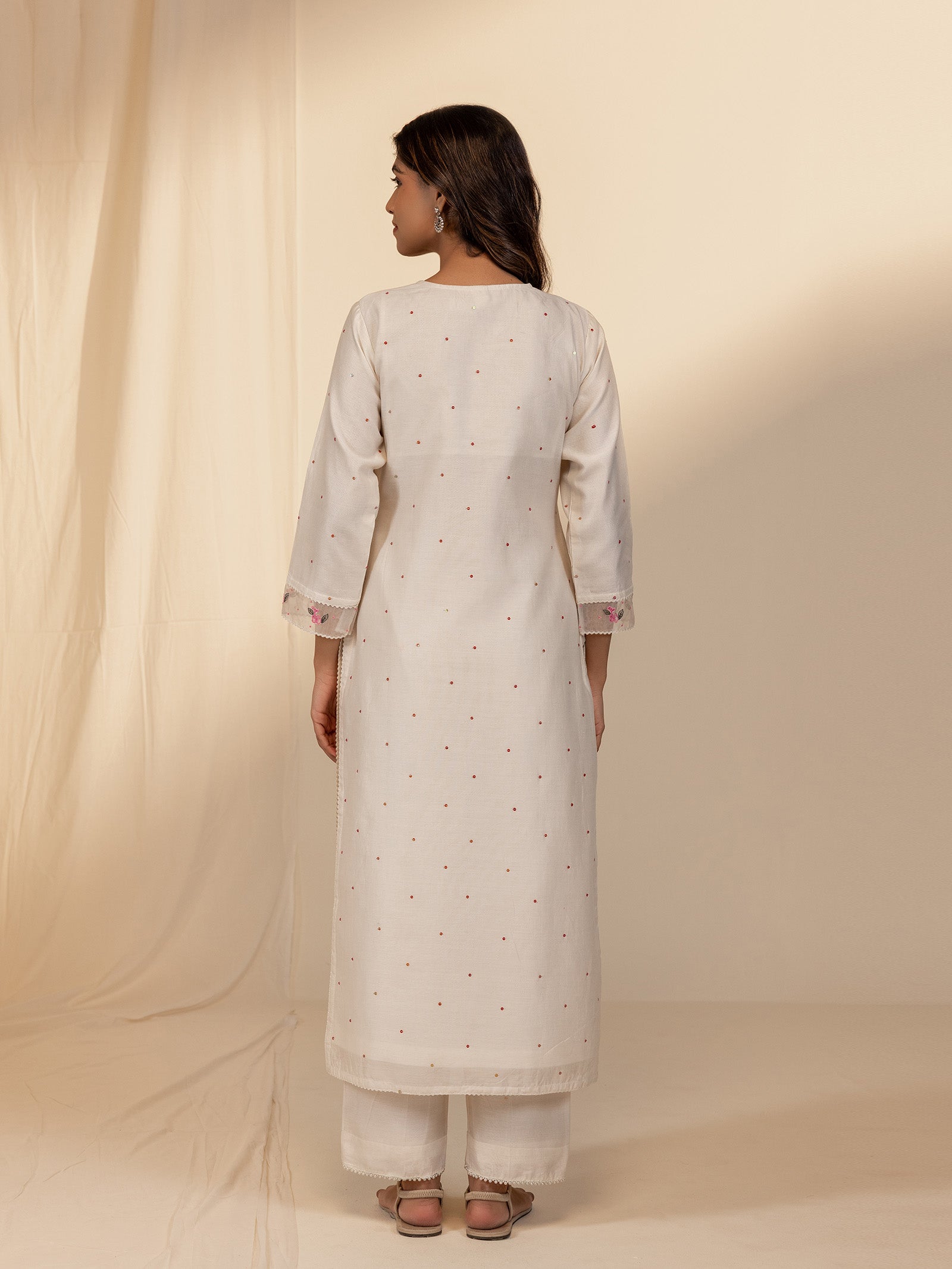 Pearl Petals Chanderi Kurta
