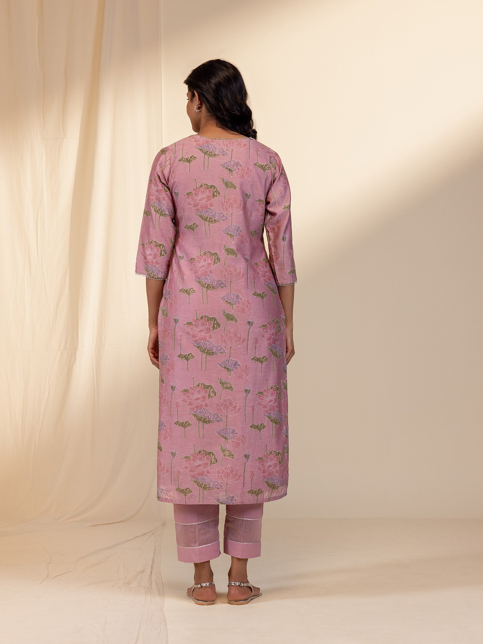 Silver Smith Pink Chanderi Kurta