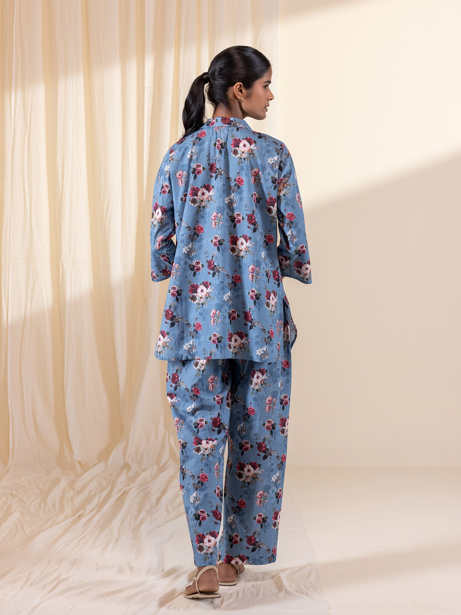 Twilight Florals Voile Night Suit
