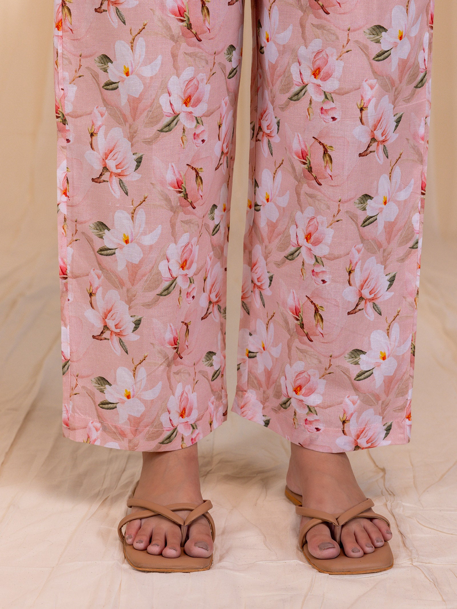 English Peach Voile Night Suit