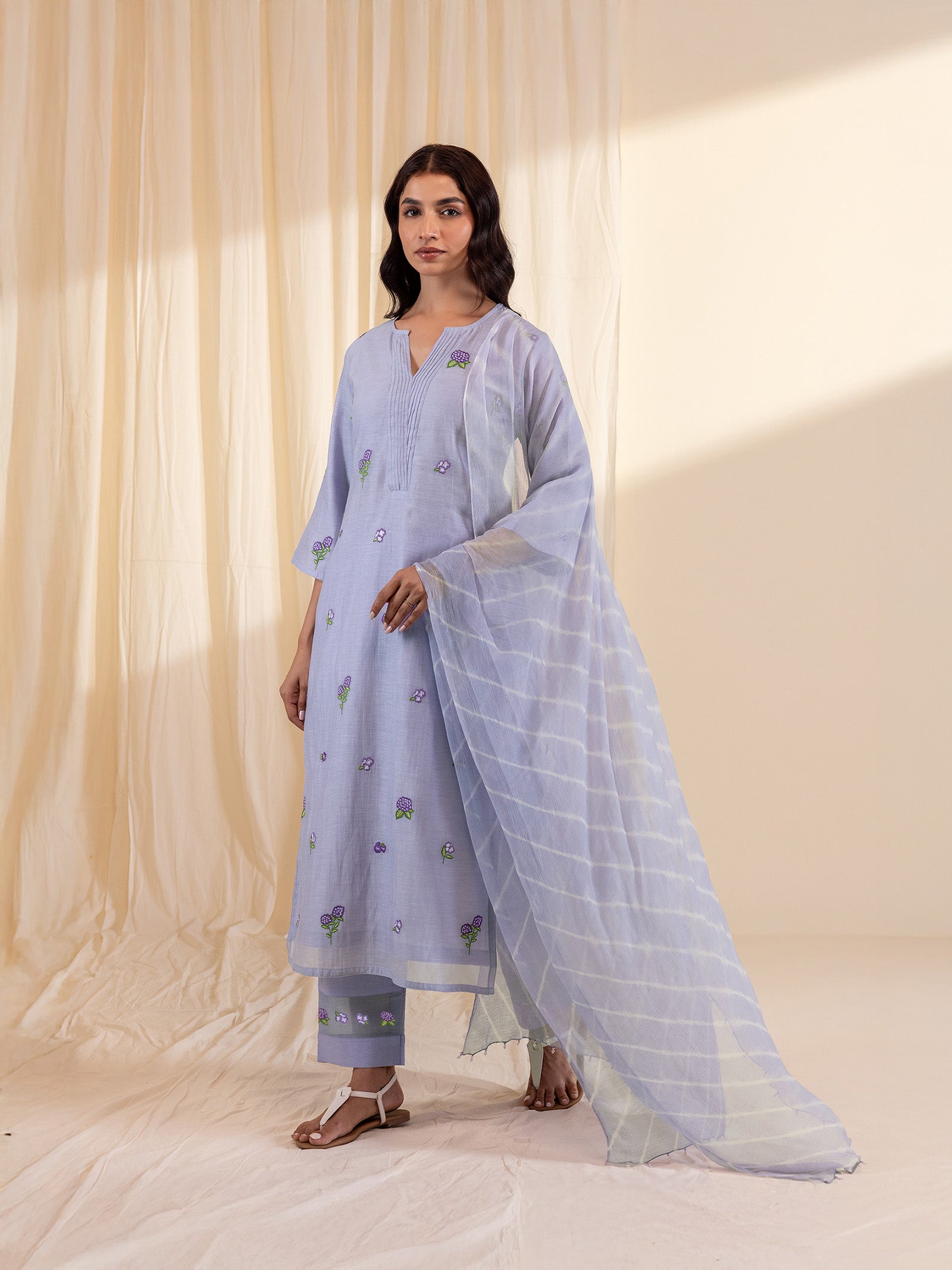 Alice In Wonderland Lilac Chanderi Kurta