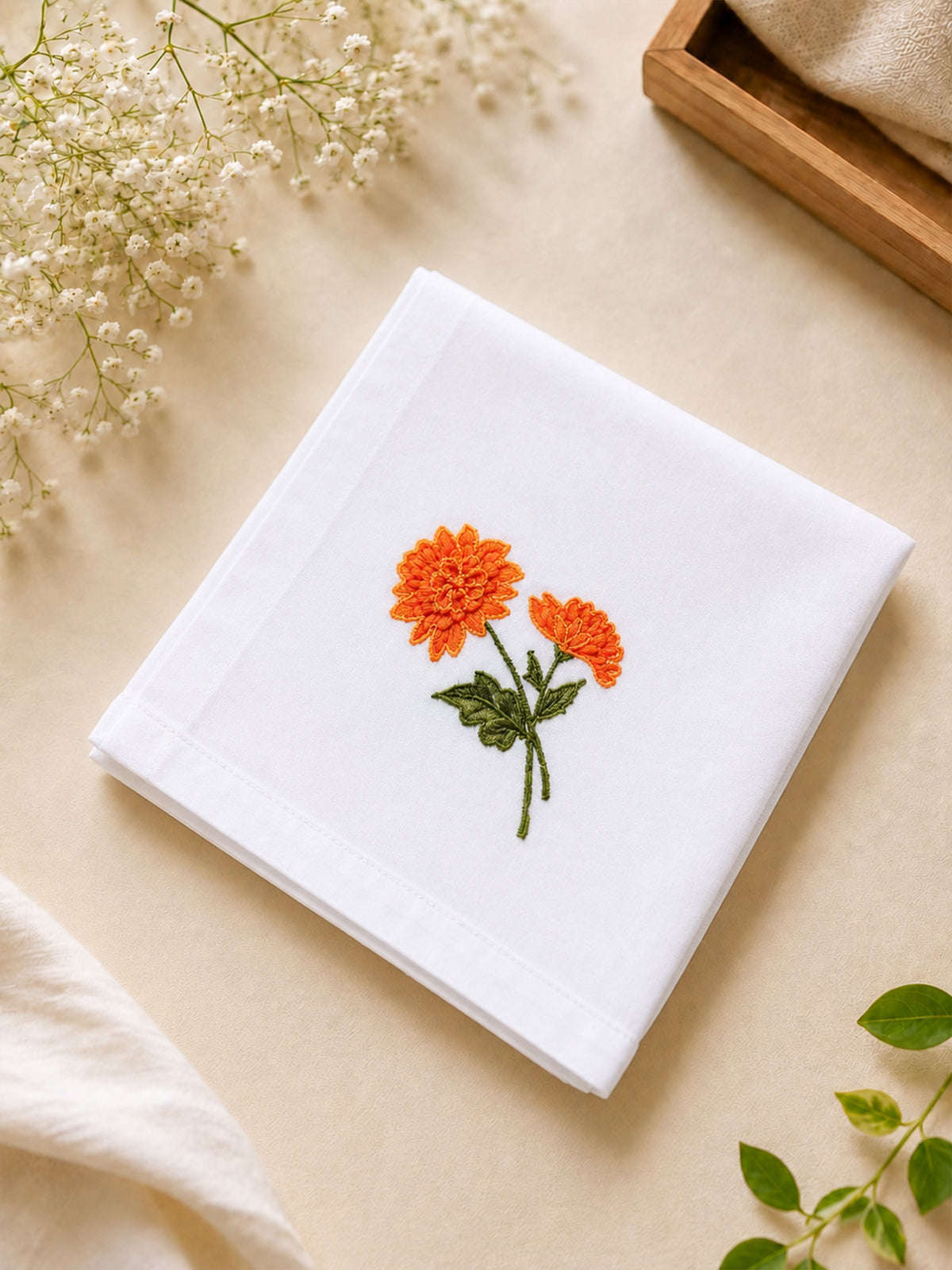 Applique Tea Napkins (Set Of 6)