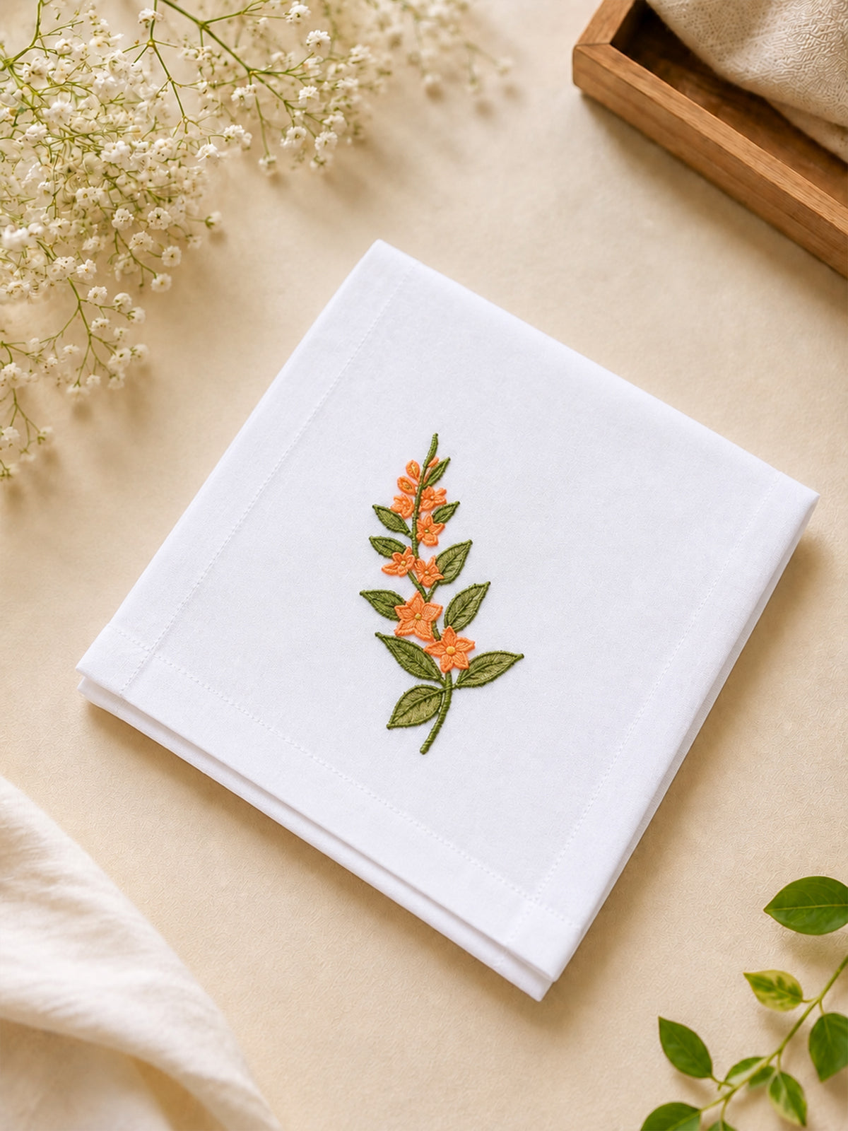 Applique Tea Napkins (Set Of 6)