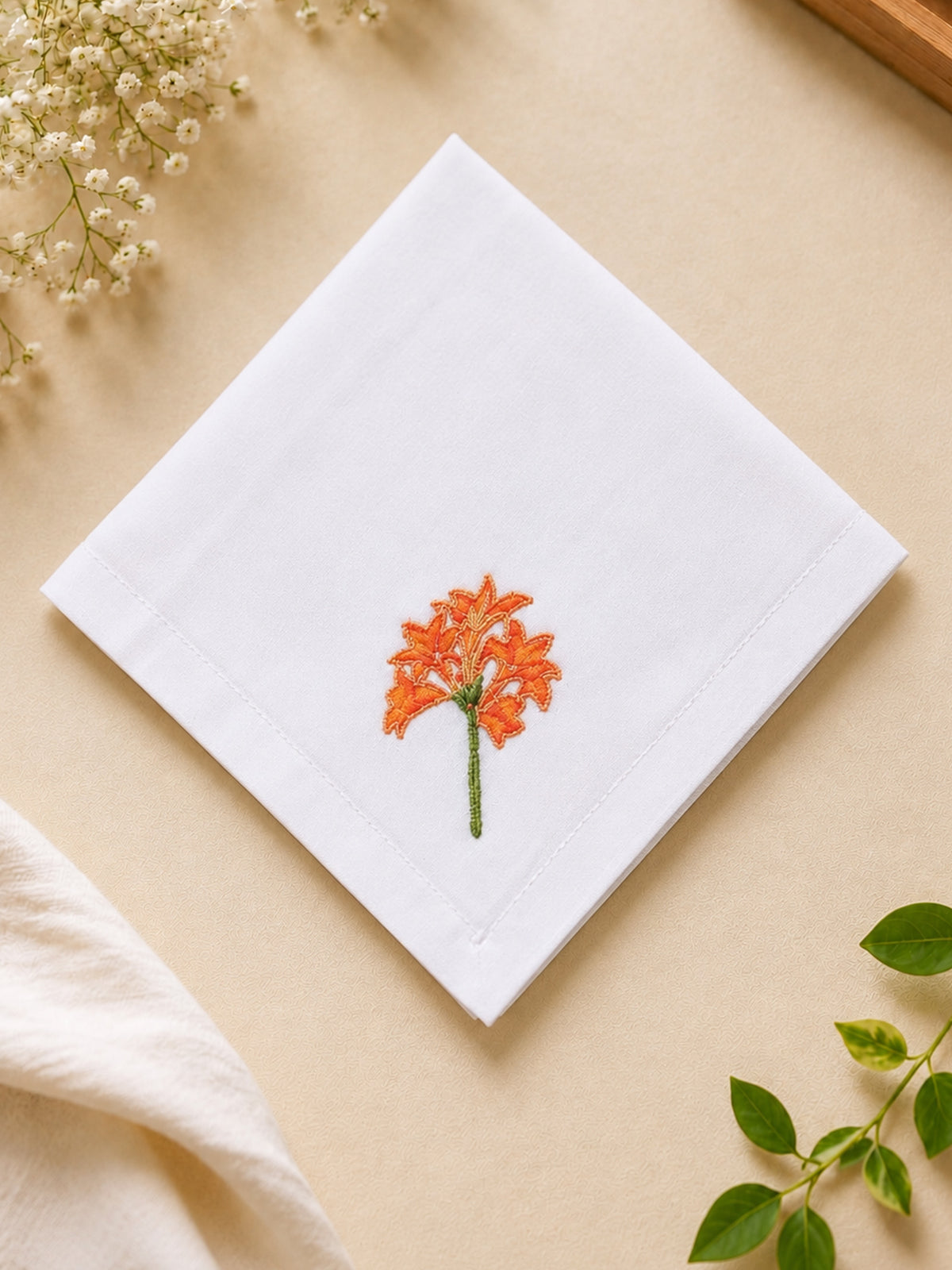 Applique Tea Napkins (Set Of 6)