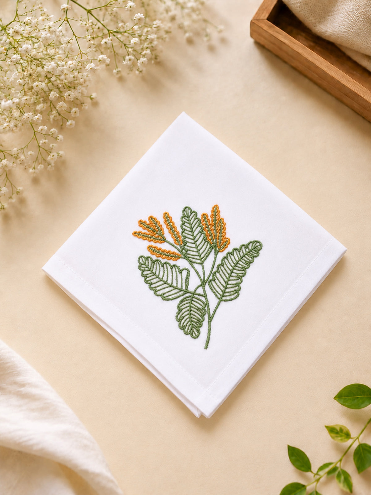 Applique Tea Napkins (Set Of 6)