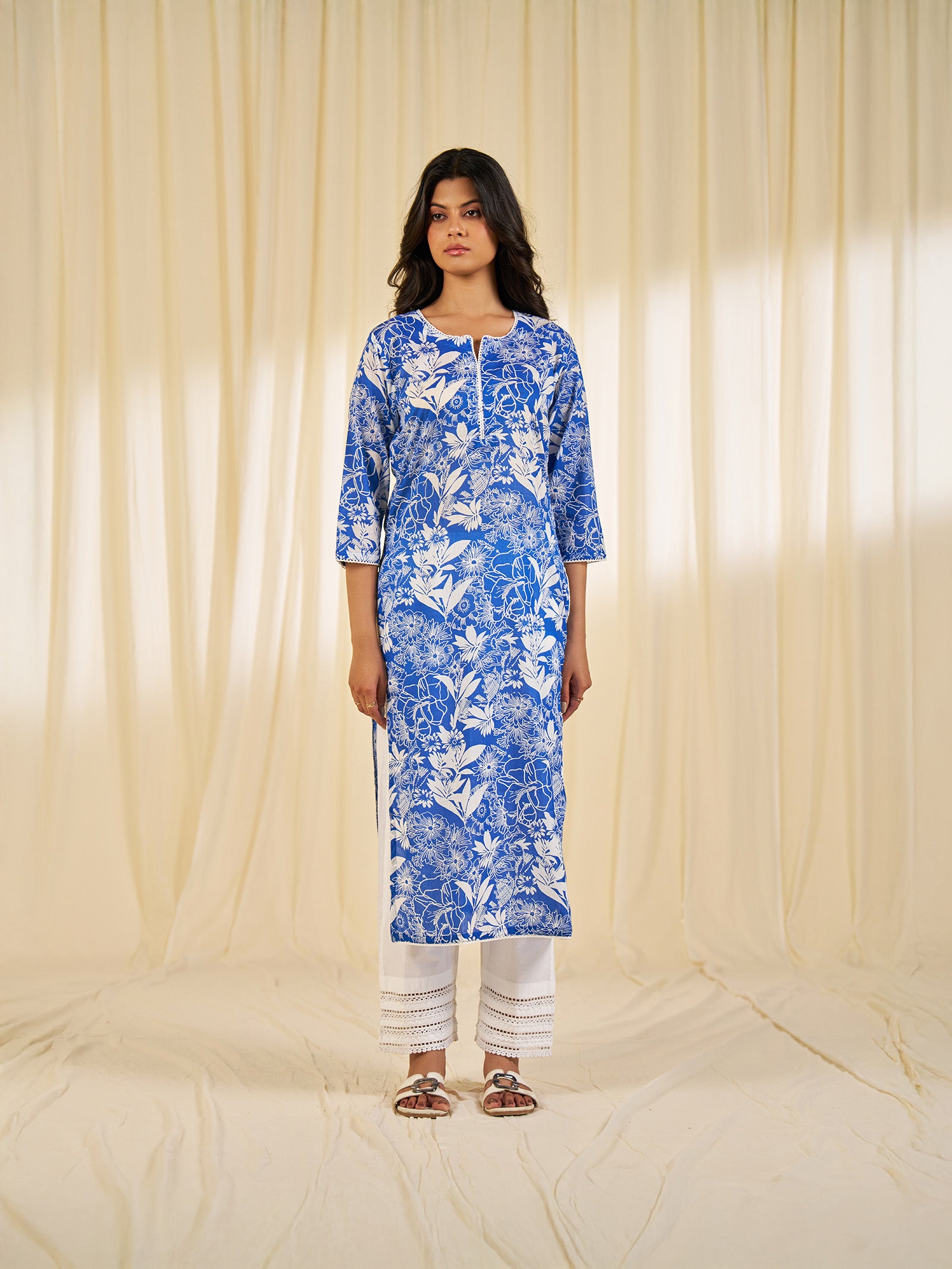 Azure Cotton Kurta