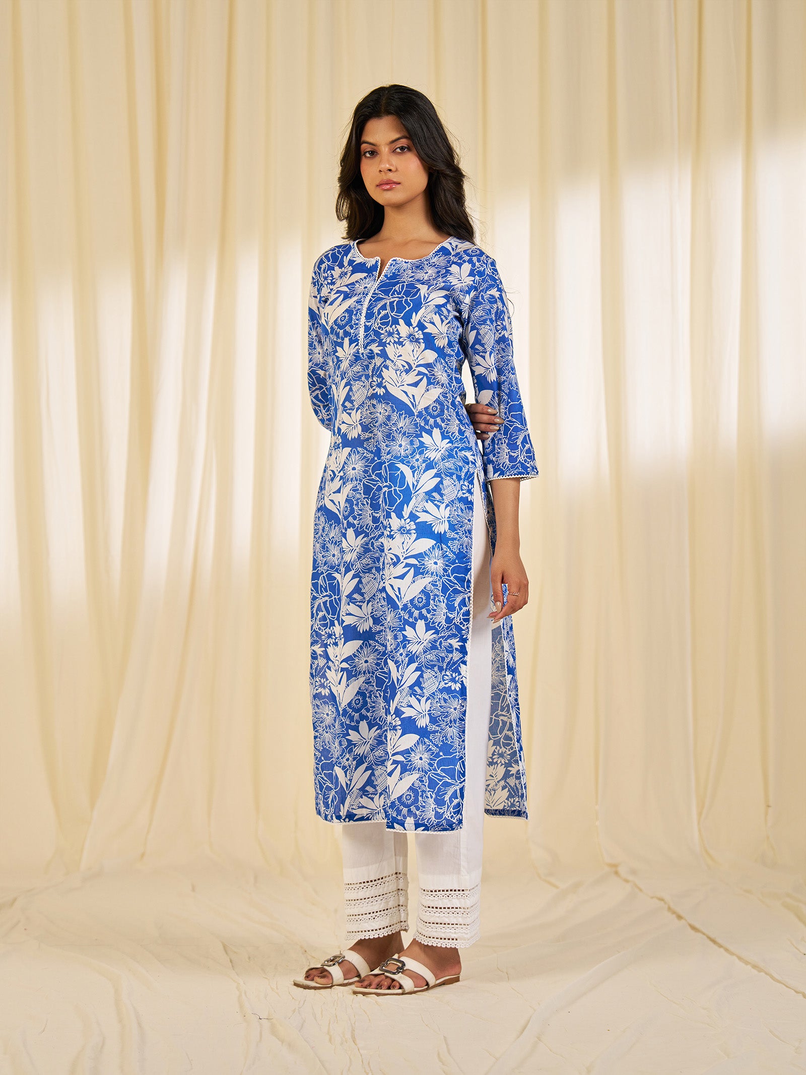 Azure Cotton Kurta