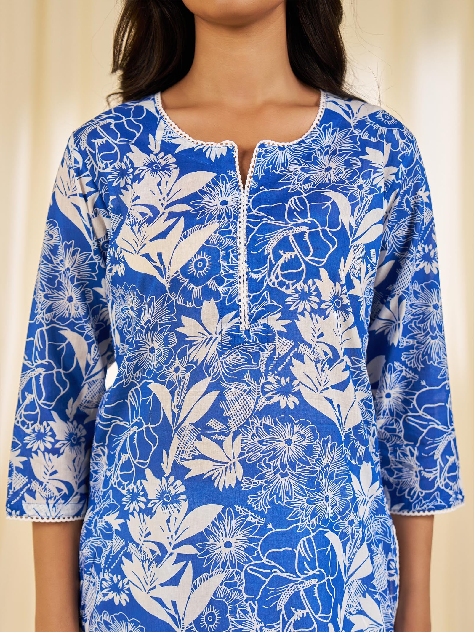 Azure Cotton Kurta