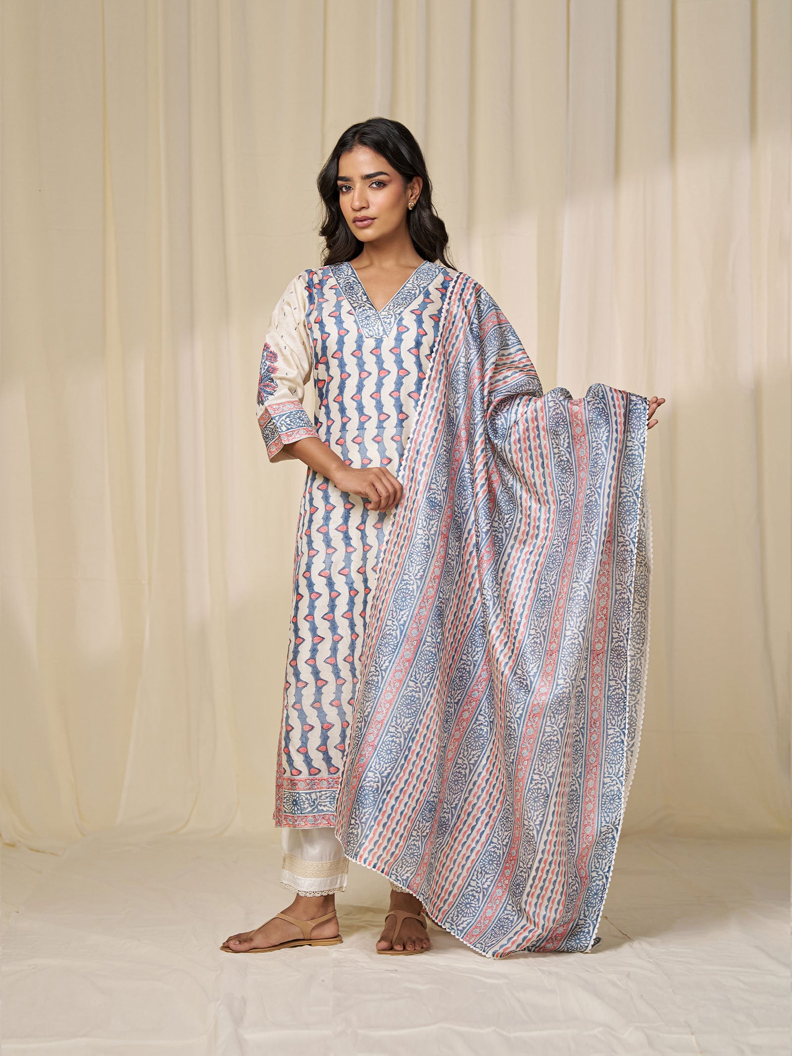 Badam Tussar Silk Dupatta