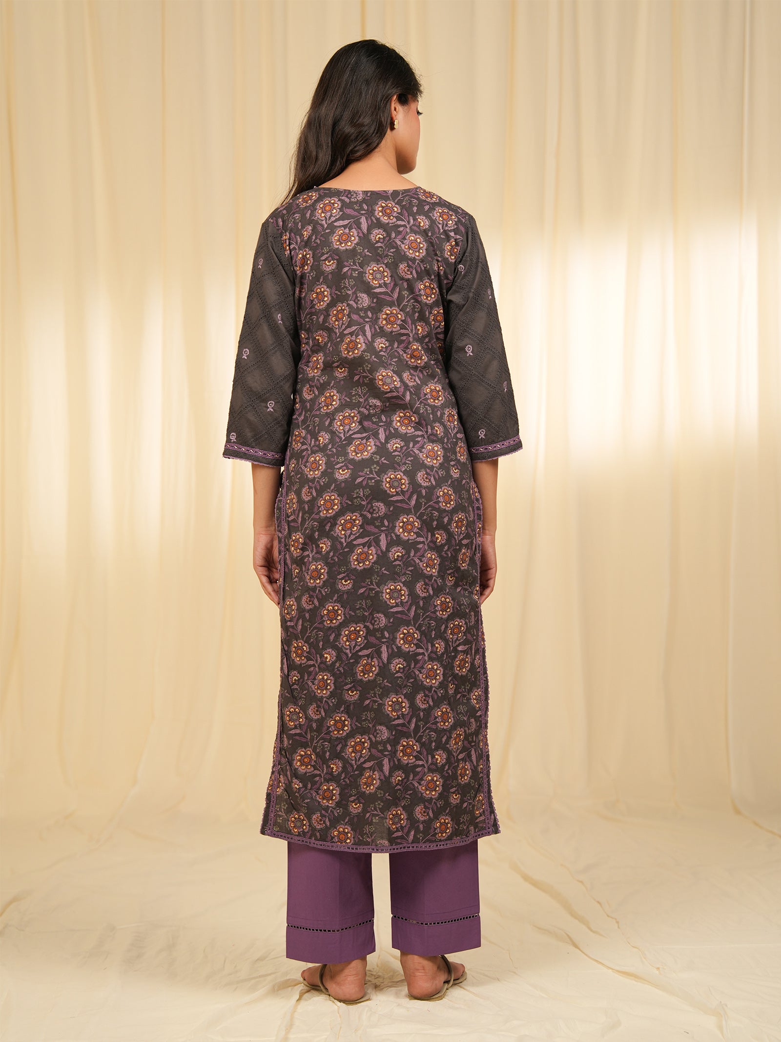 Bandra Brown Cotton Kurta