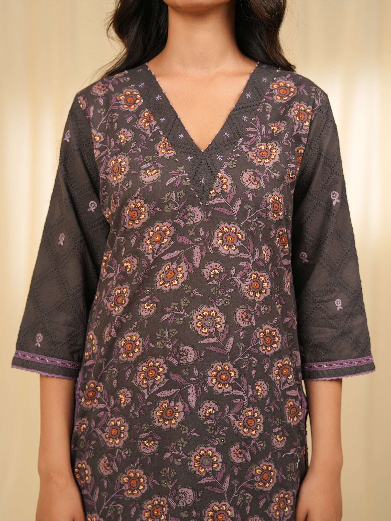 Bandra Brown Cotton Kurta