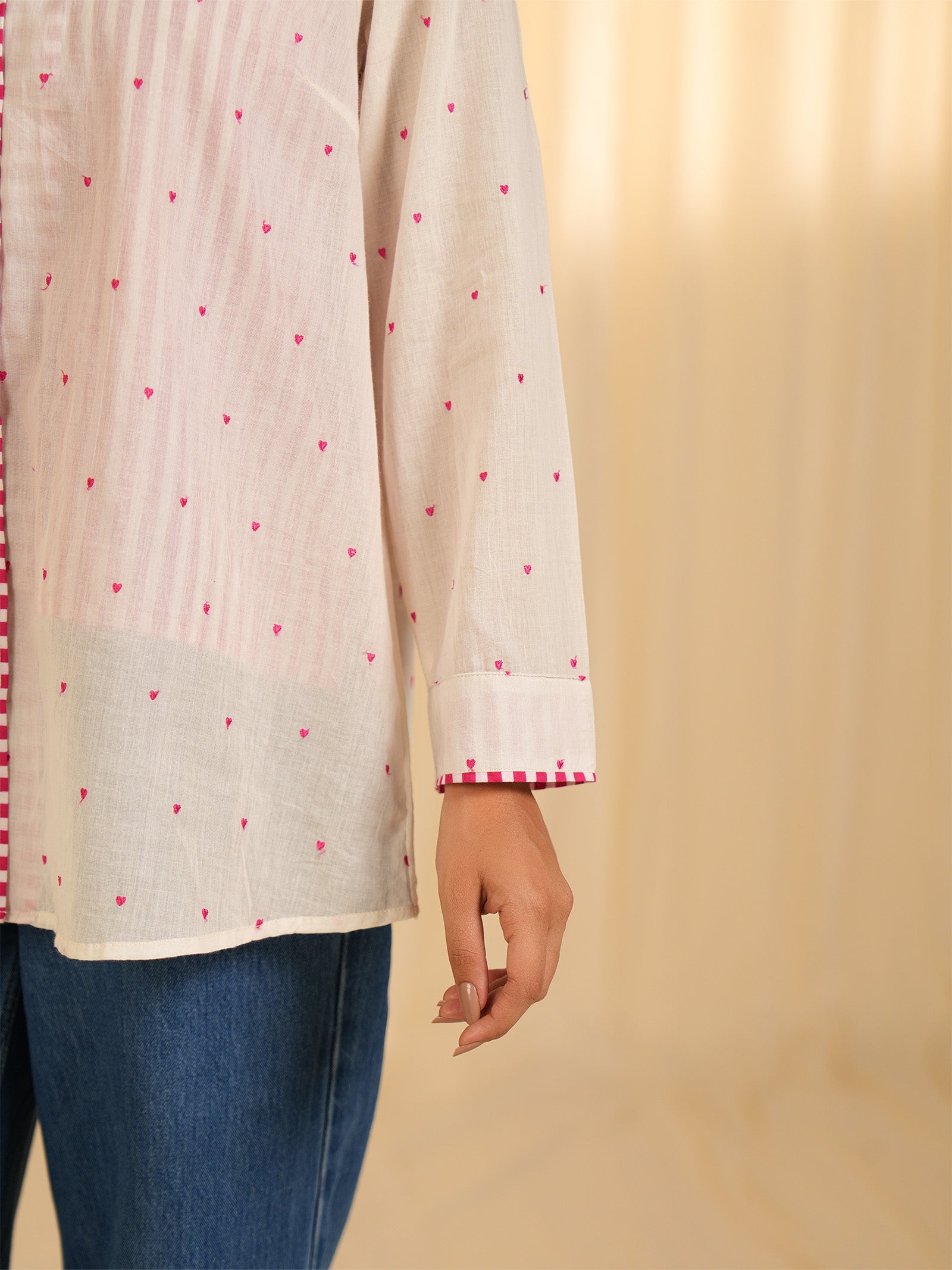 Bare Hearts Voile Shirt (Set Of 2)